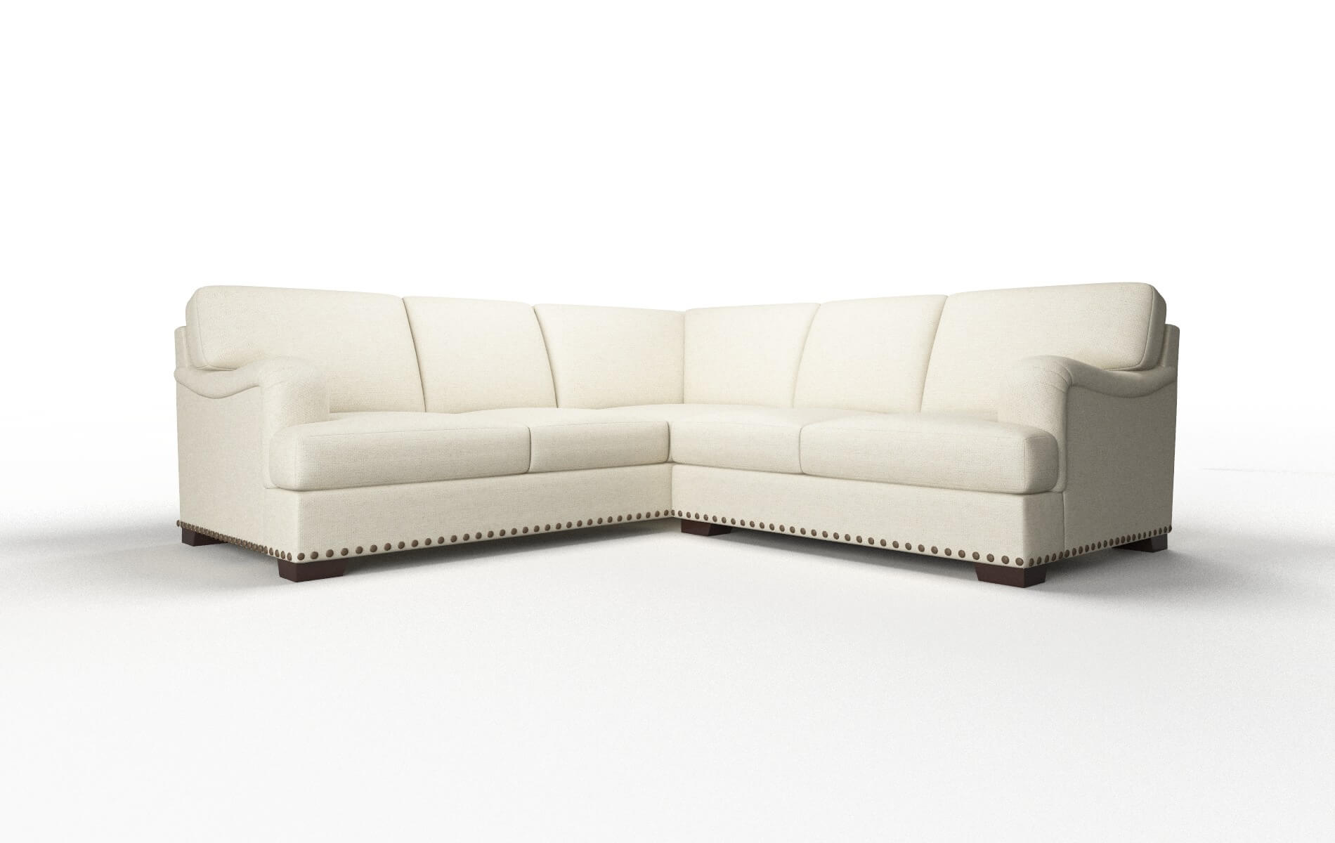 Brighton Lana Sand Sectional espresso legs 1