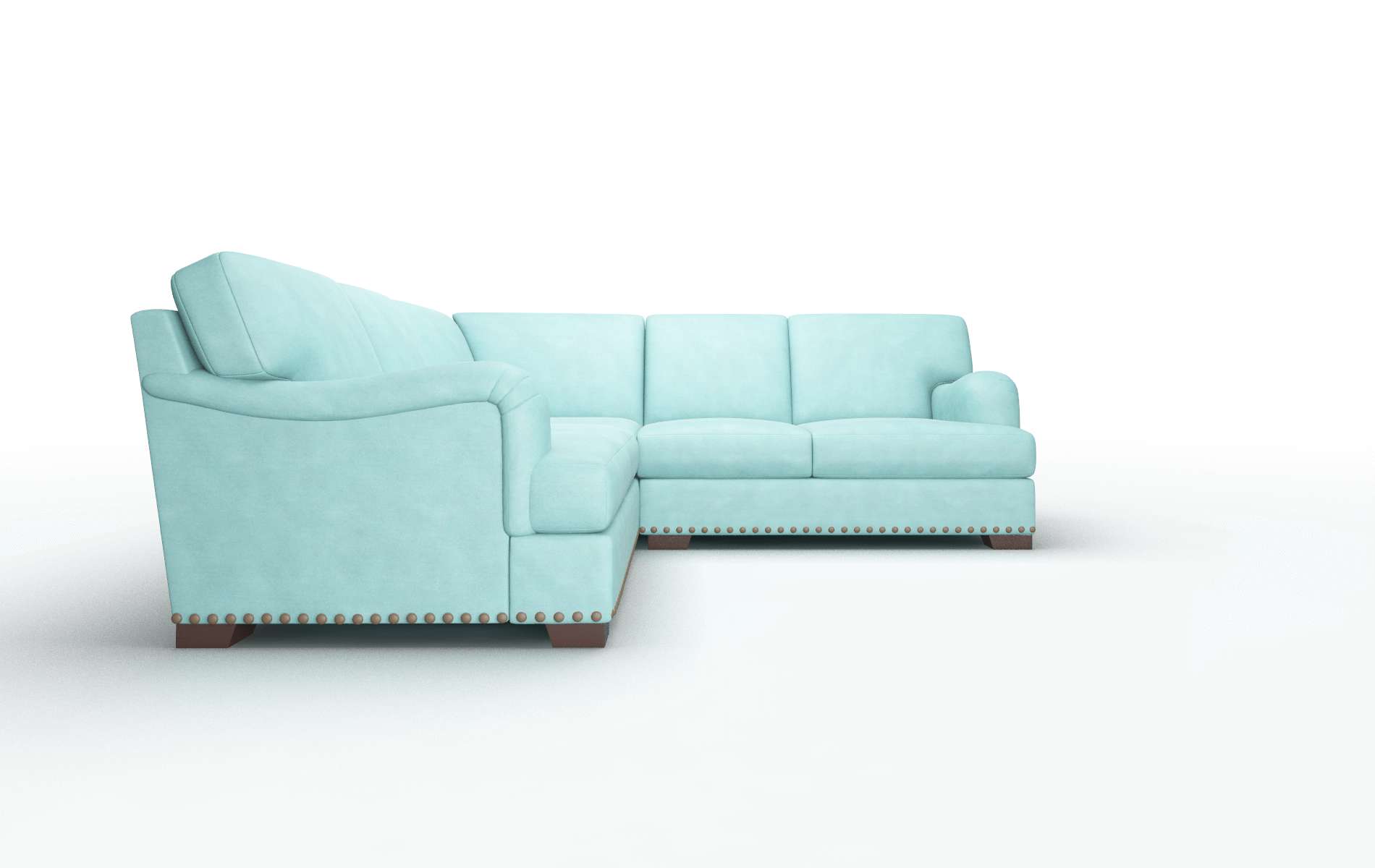 Brighton Leslie Caribbean Sectional espresso legs 2