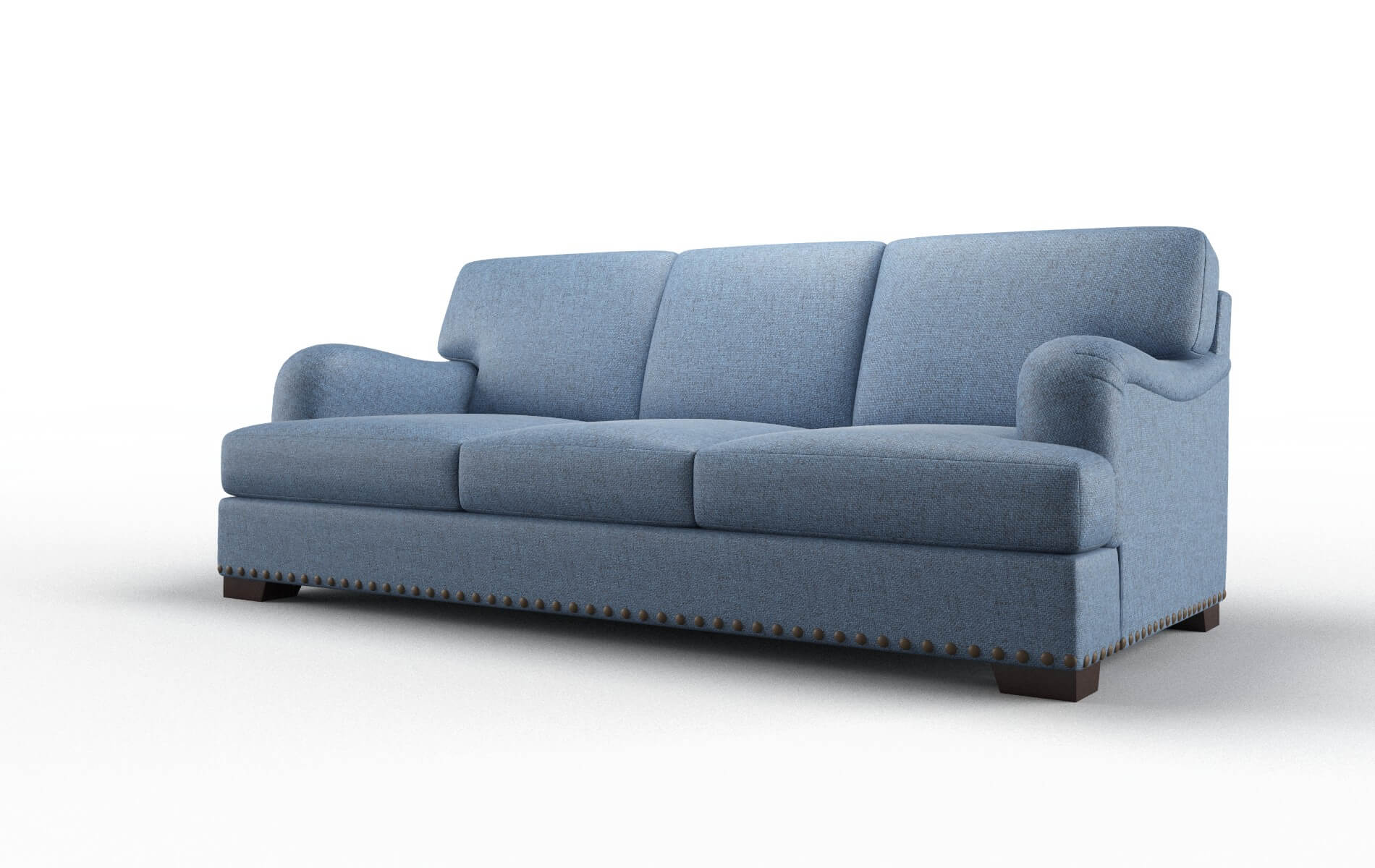 Brighton Leslie Indigo Sofa espresso legs 4