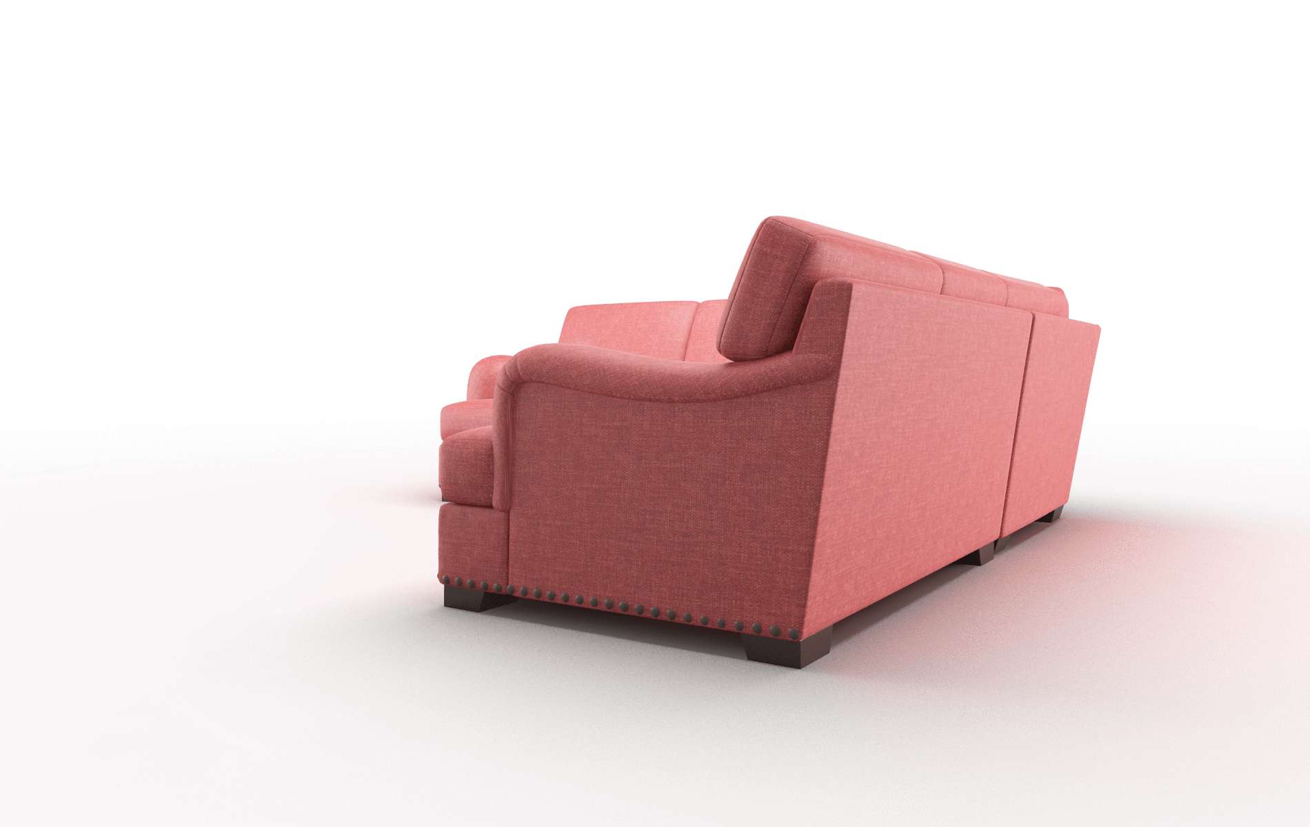 Brighton Leslie Poppy Sectional espresso legs 4