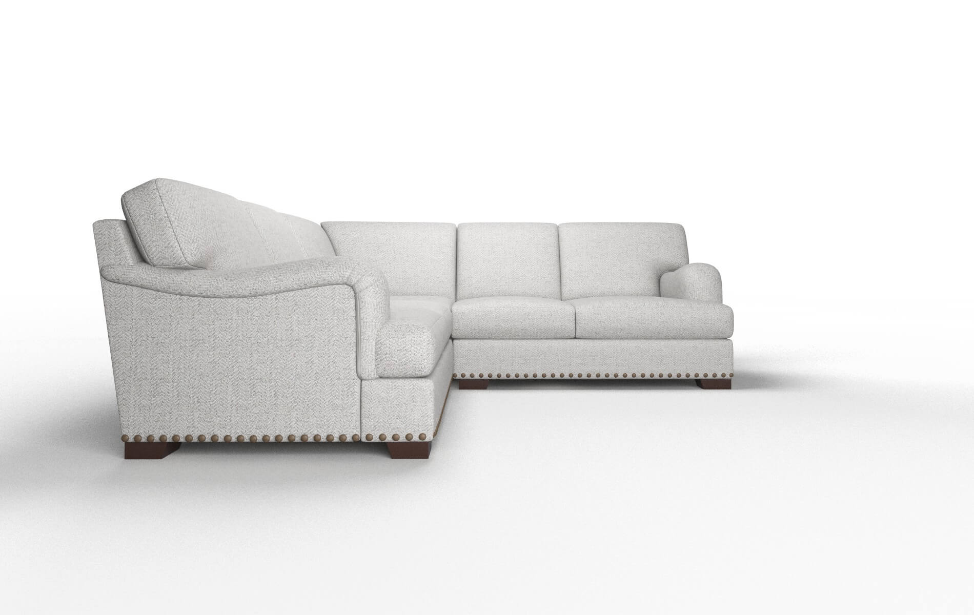 Brighton Malibu Dove Sectional espresso legs 2