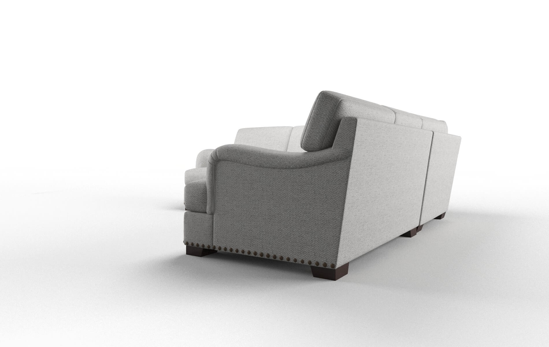 Brighton Malibu Dove Sectional espresso legs 4