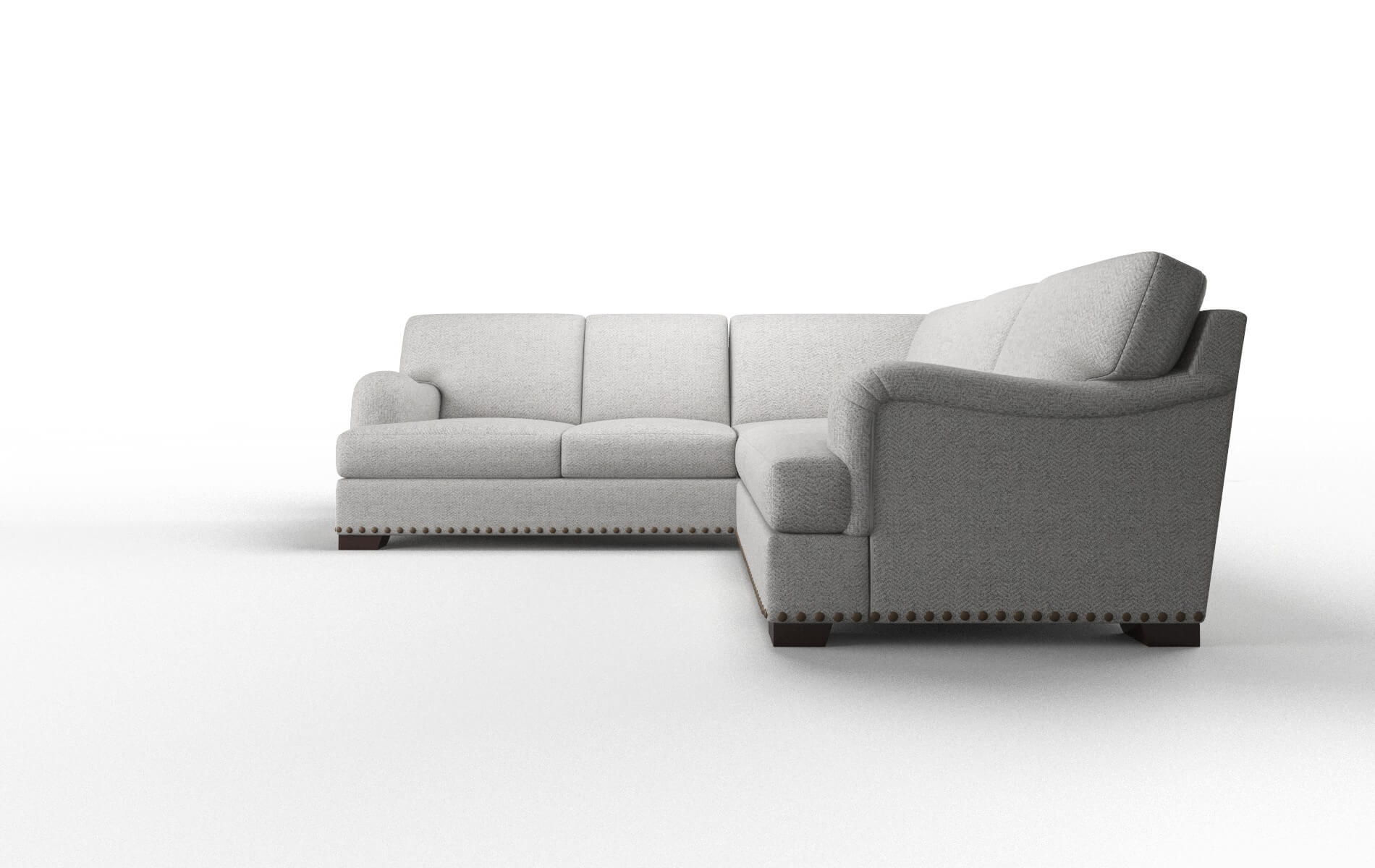 Brighton Malibu Dove Sectional espresso legs 5