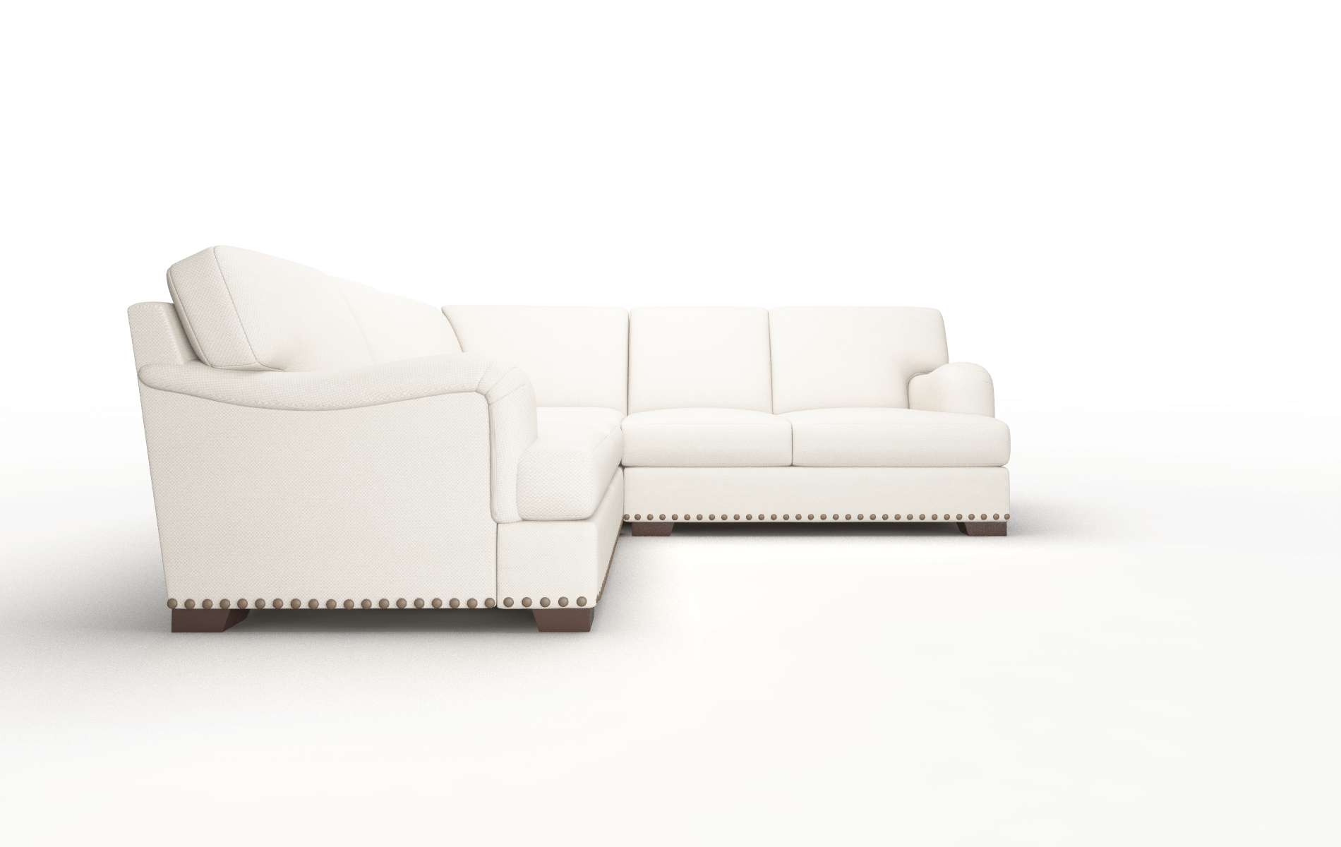 Brighton Malibu Linen Sectional espresso legs 2
