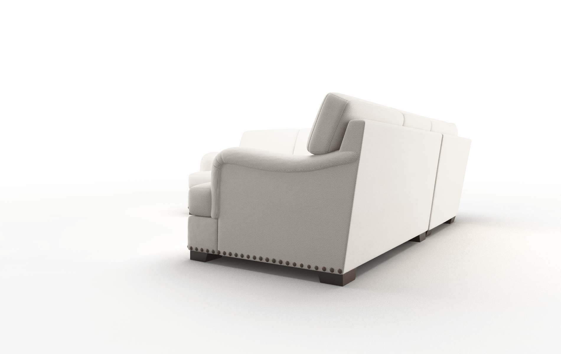 Brighton Malibu Linen Sectional espresso legs 4