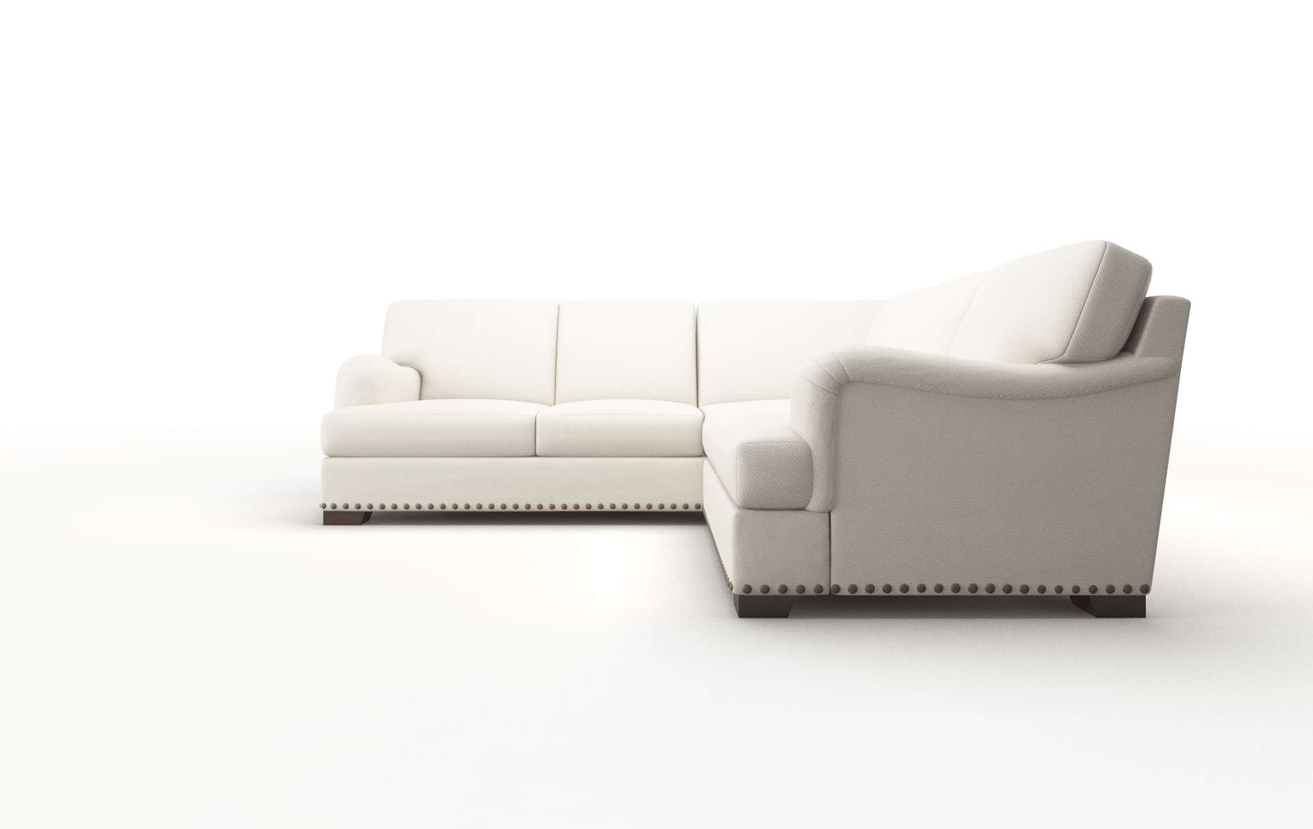 Brighton Malibu Linen Sectional espresso legs 5