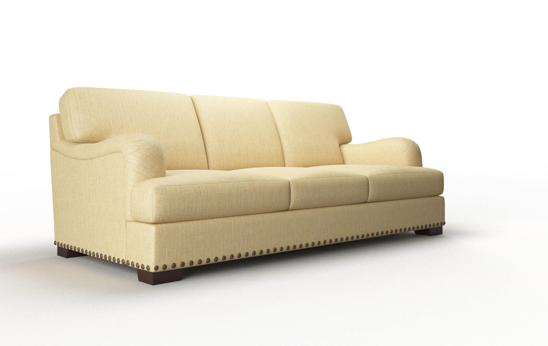 Brighton Malibu Maize Sofa espresso legs 2