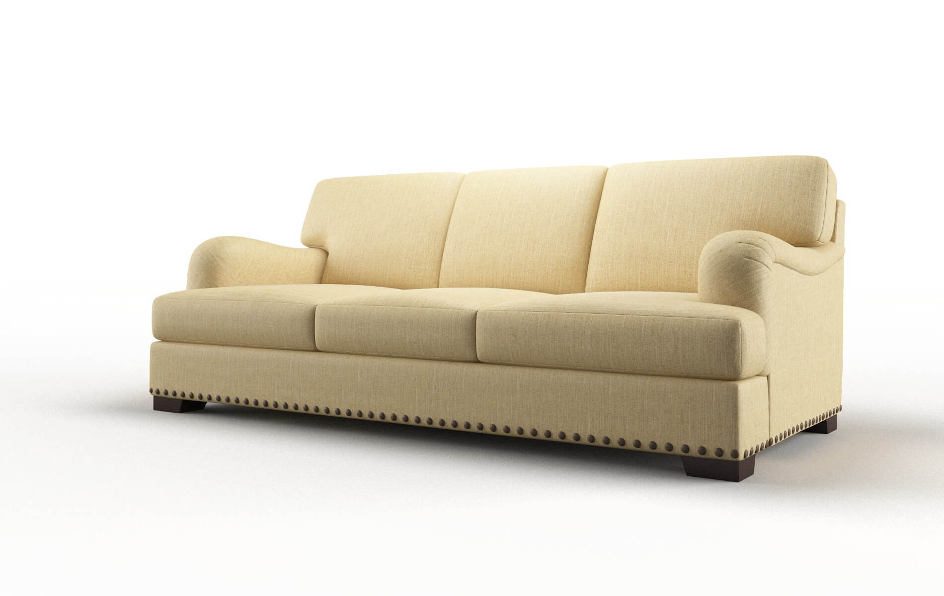 Brighton Malibu Maize Sofa espresso legs 4