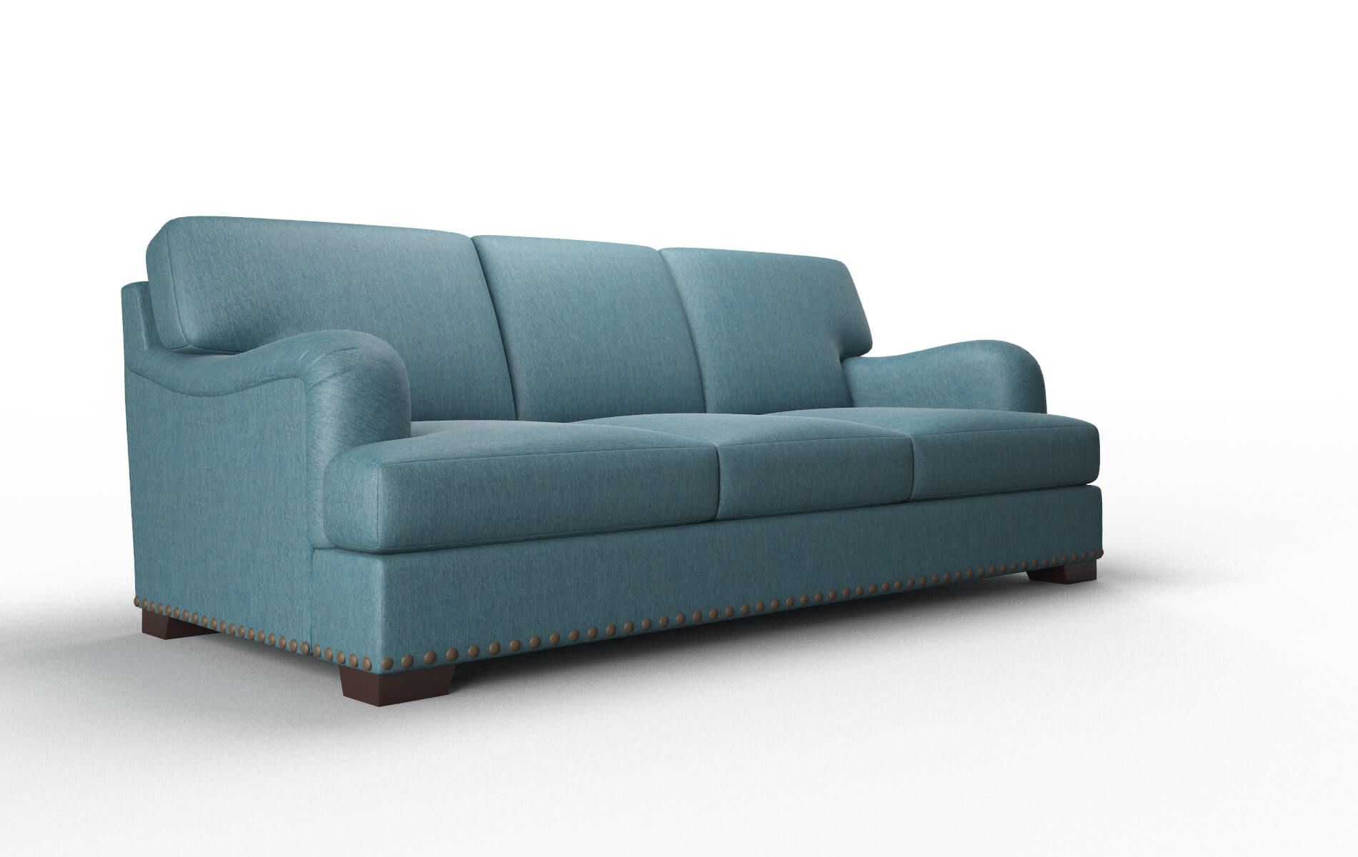 Brighton Merit Peacock Sofa espresso legs 2