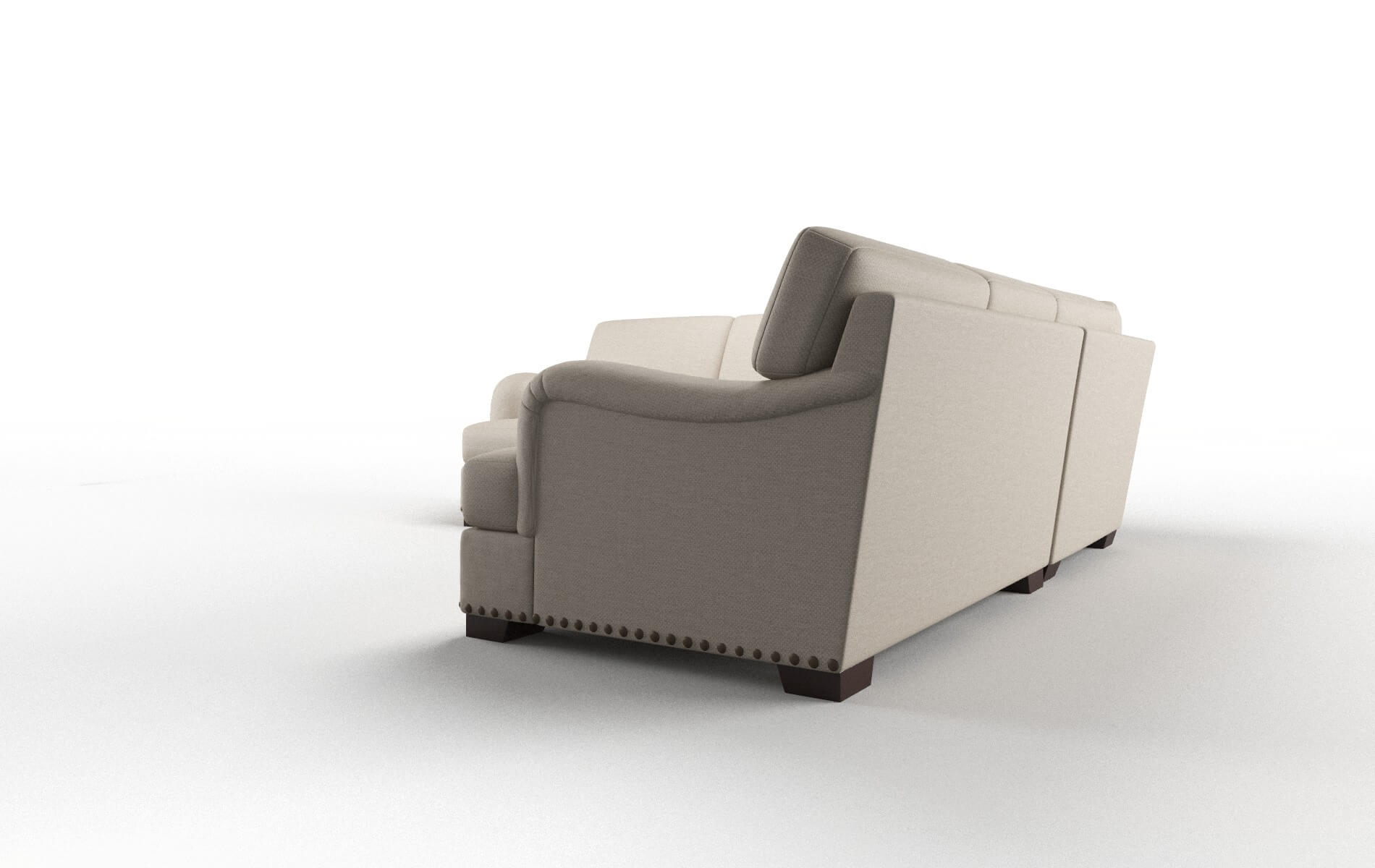 Brighton Naples Almond Sectional espresso legs 4