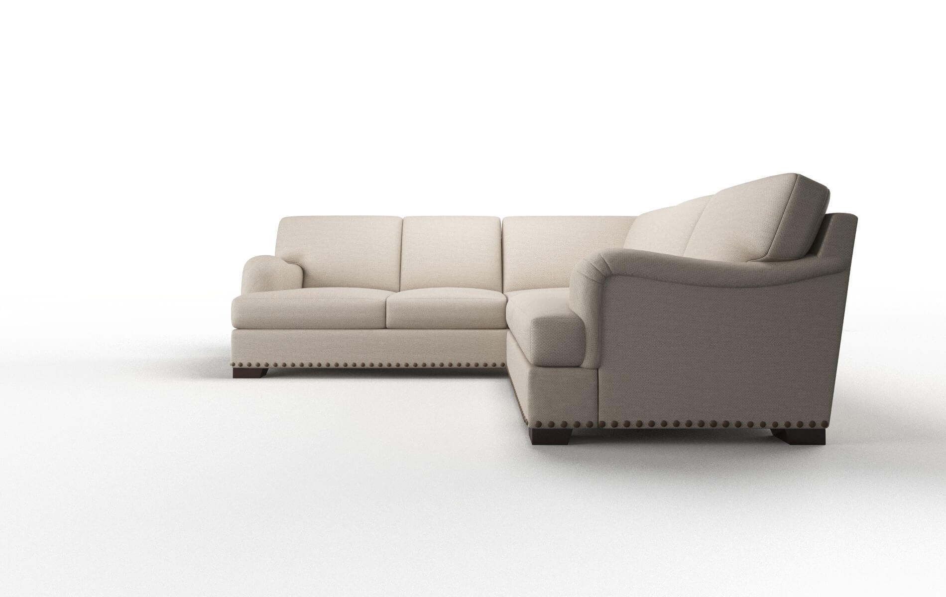 Brighton Naples Almond Sectional espresso legs 5