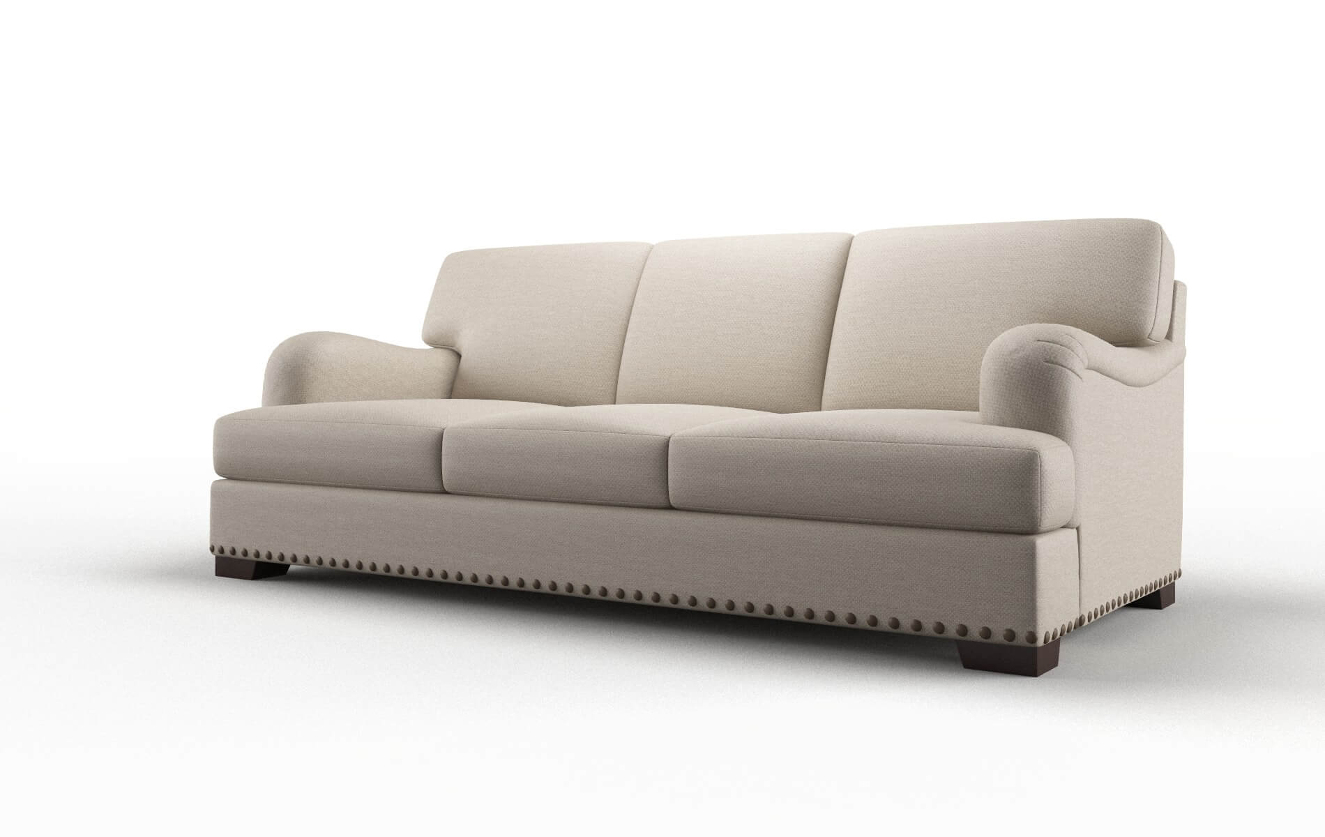 Brighton Naples Almond Sofa espresso legs 4
