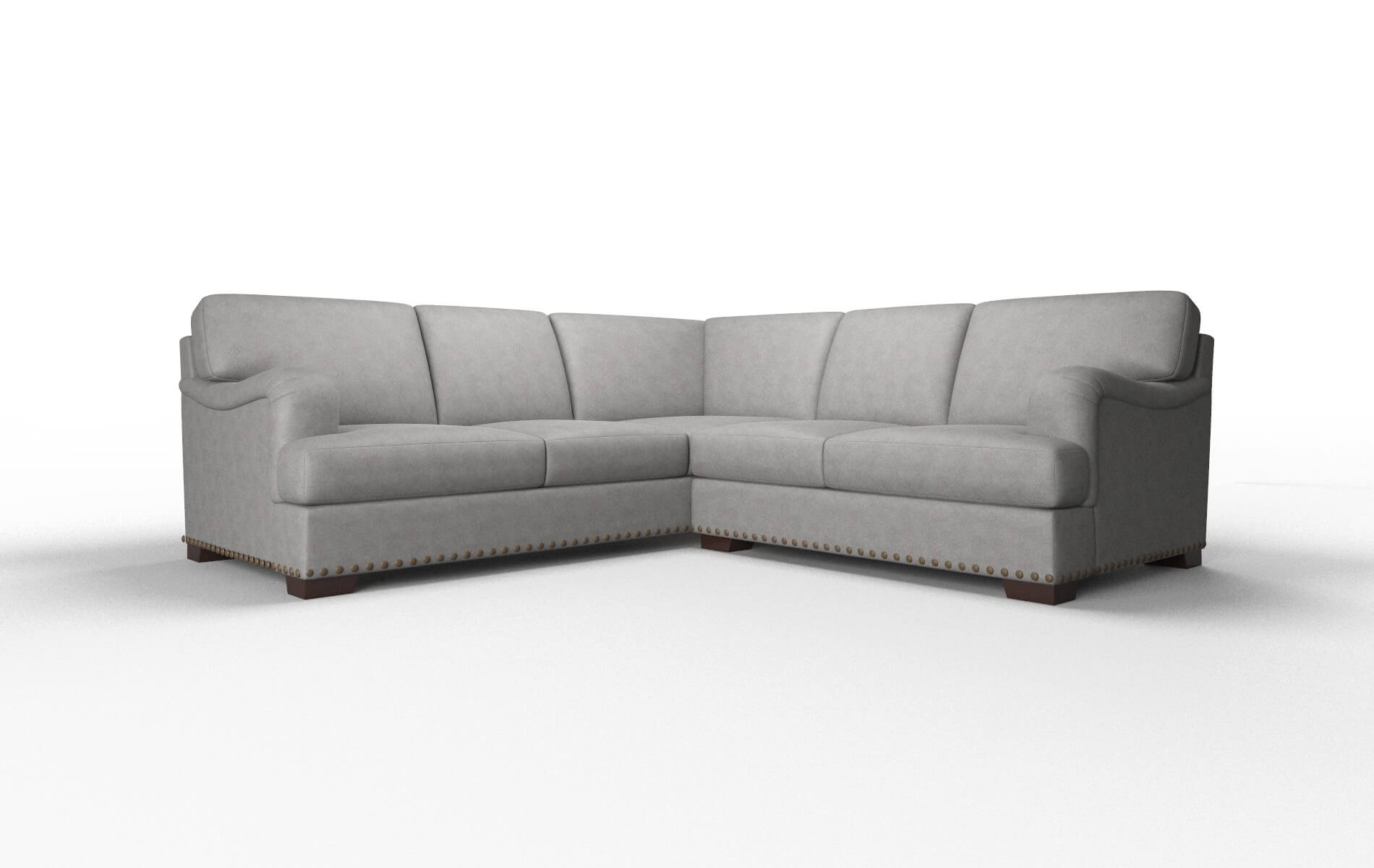Brighton Noble Smoke Sectional espresso legs 1
