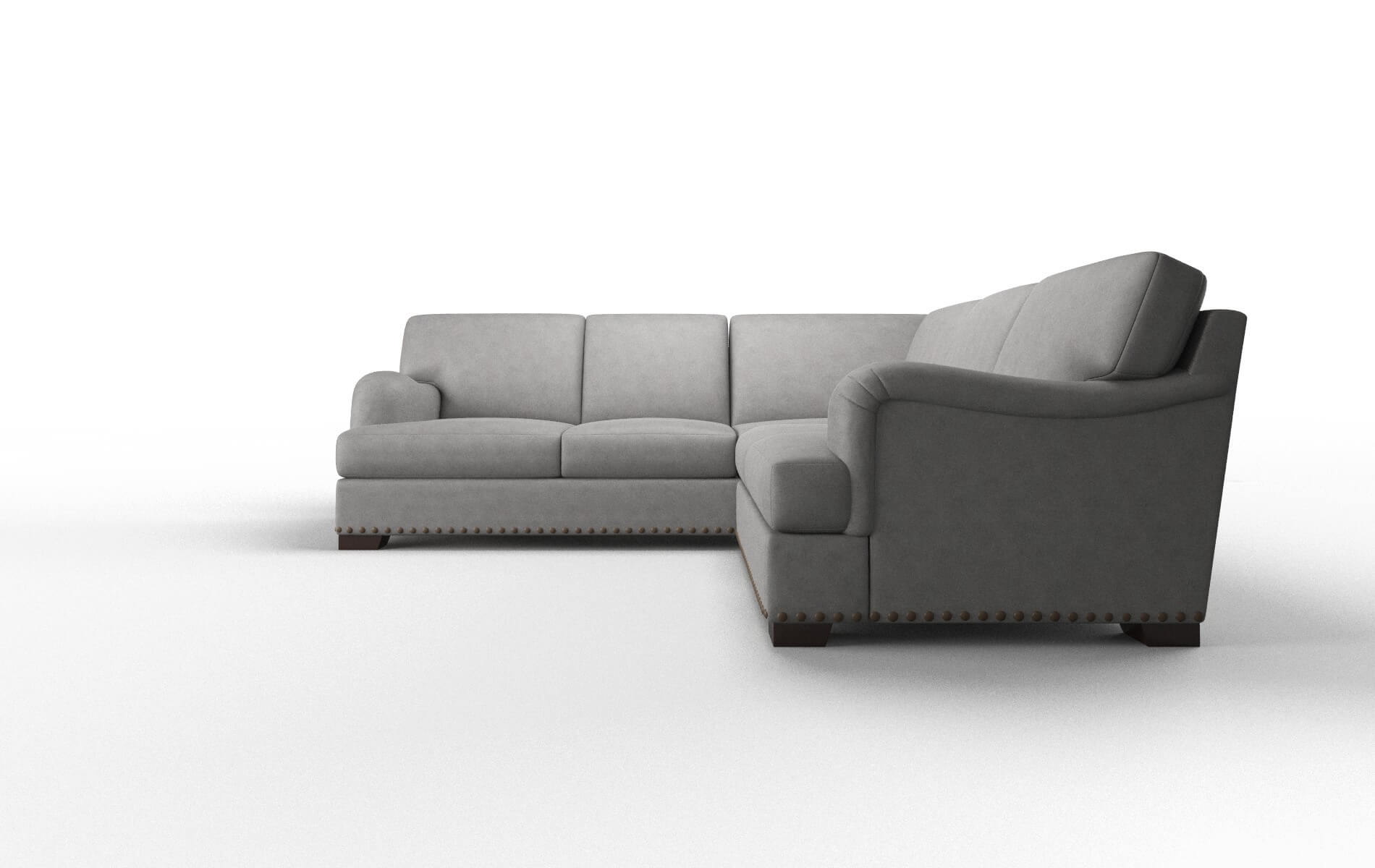 Brighton Noble Smoke Sectional espresso legs 5