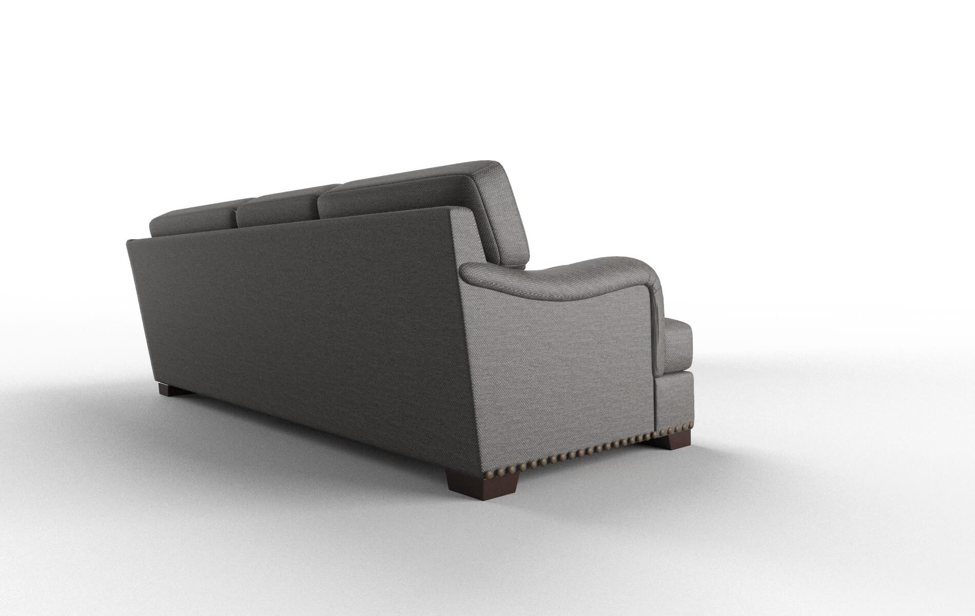 Brighton Oscar Charcoal Sectional espresso legs 3