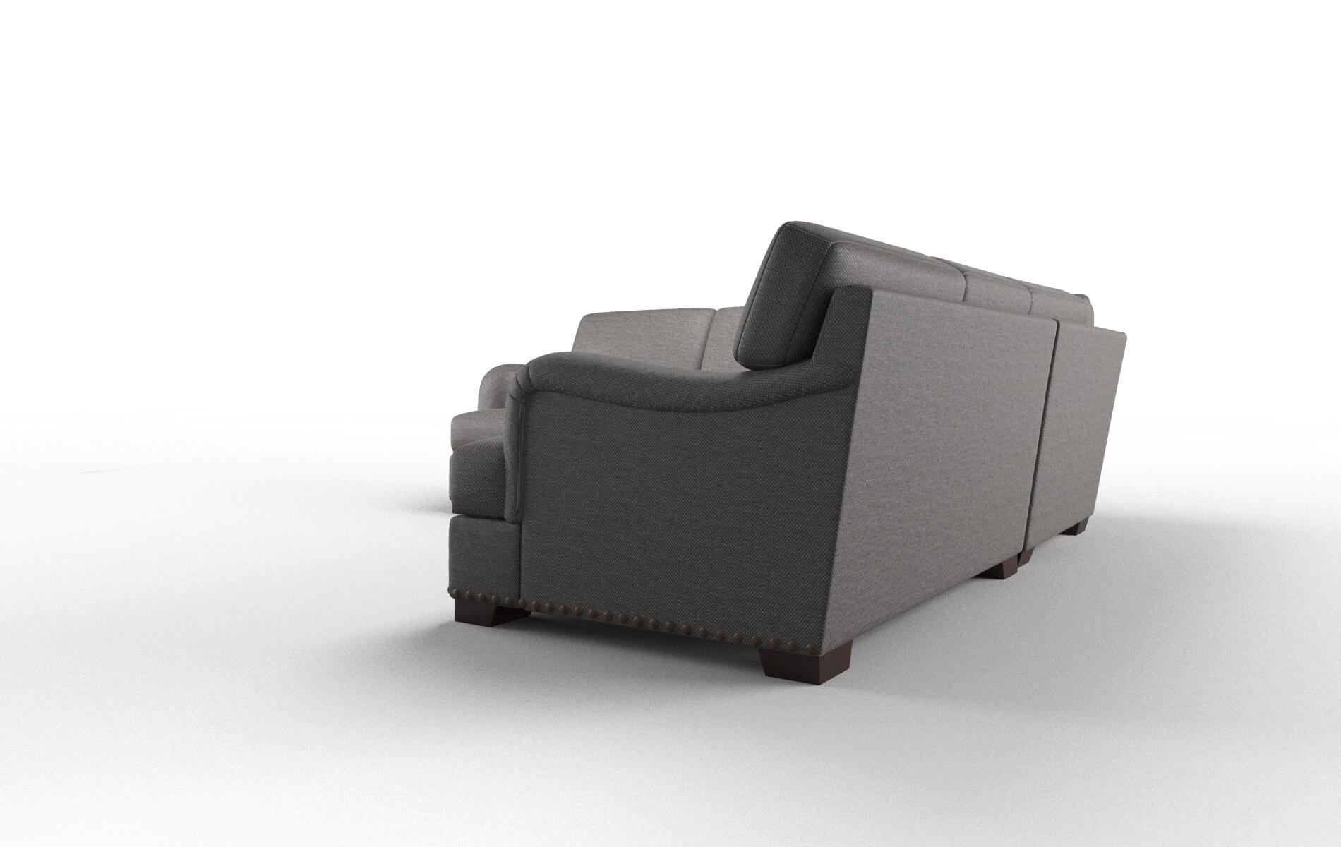 Brighton Oscar Charcoal Sectional espresso legs 4