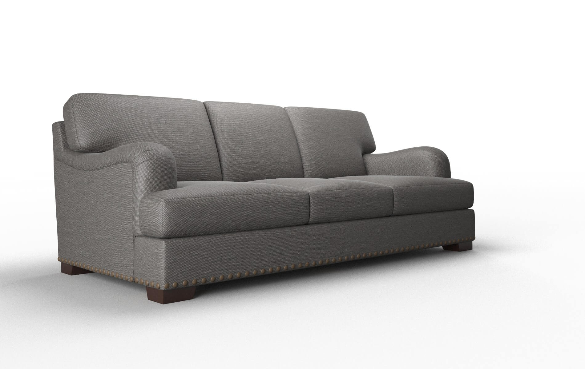 Brighton Oscar Grey Sofa espresso legs 2