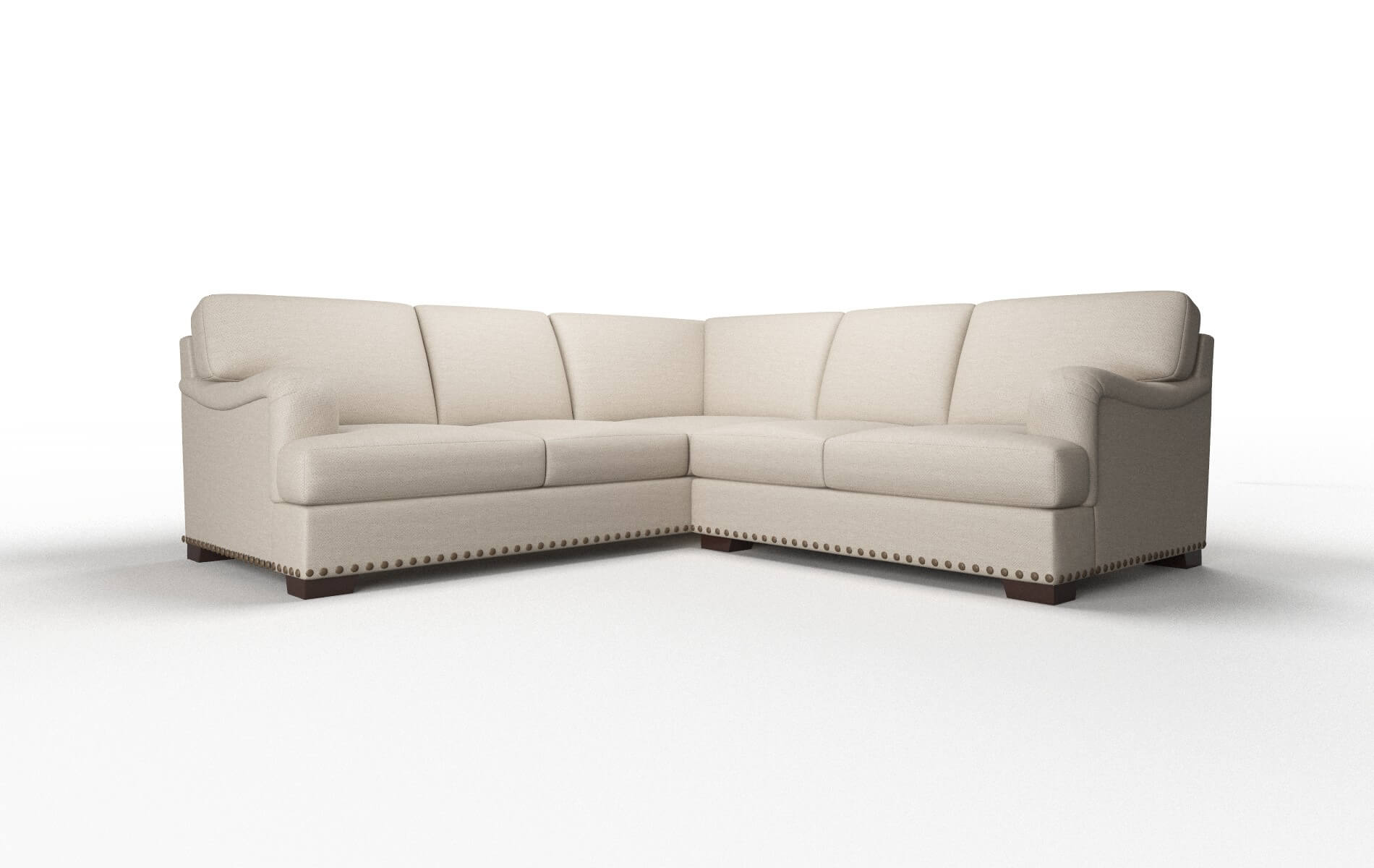 Brighton Oscar Linen Sectional espresso legs 1