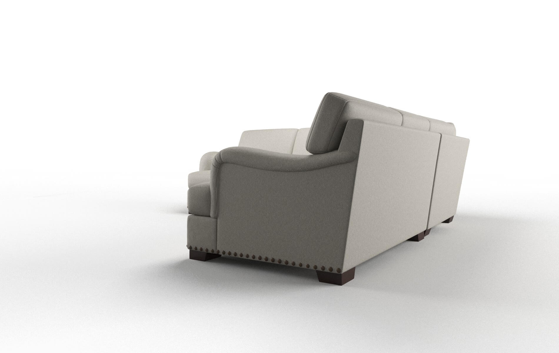 Brighton Oscar Silver Sectional espresso legs 4