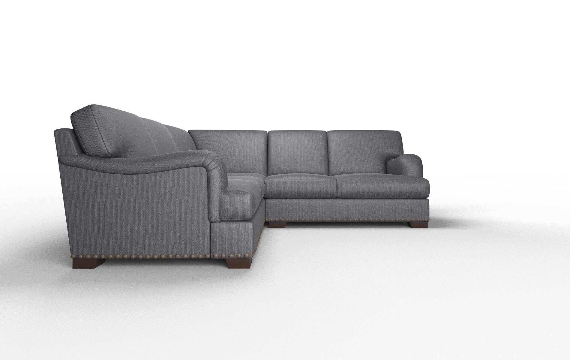 Brighton Parker Charcoal Sectional espresso legs 2