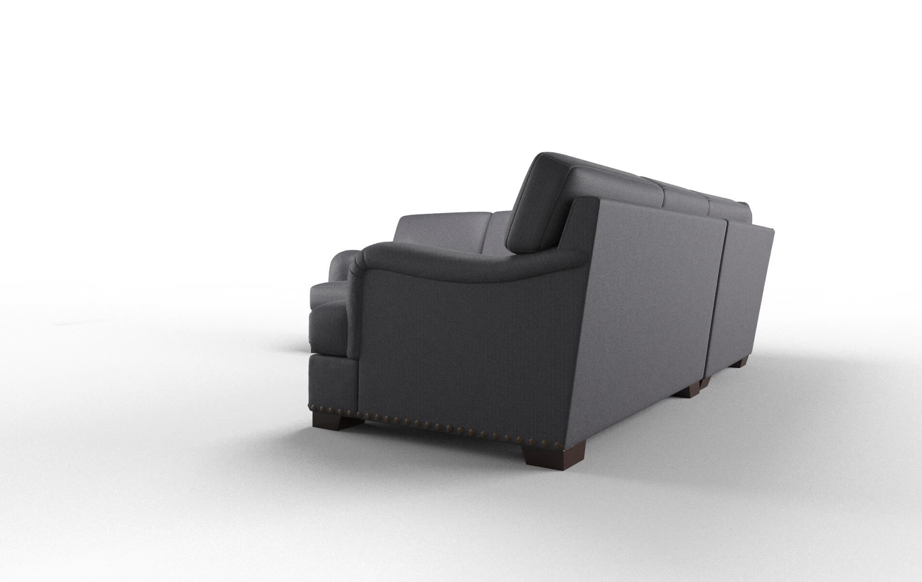 Brighton Parker Charcoal Sectional espresso legs 4