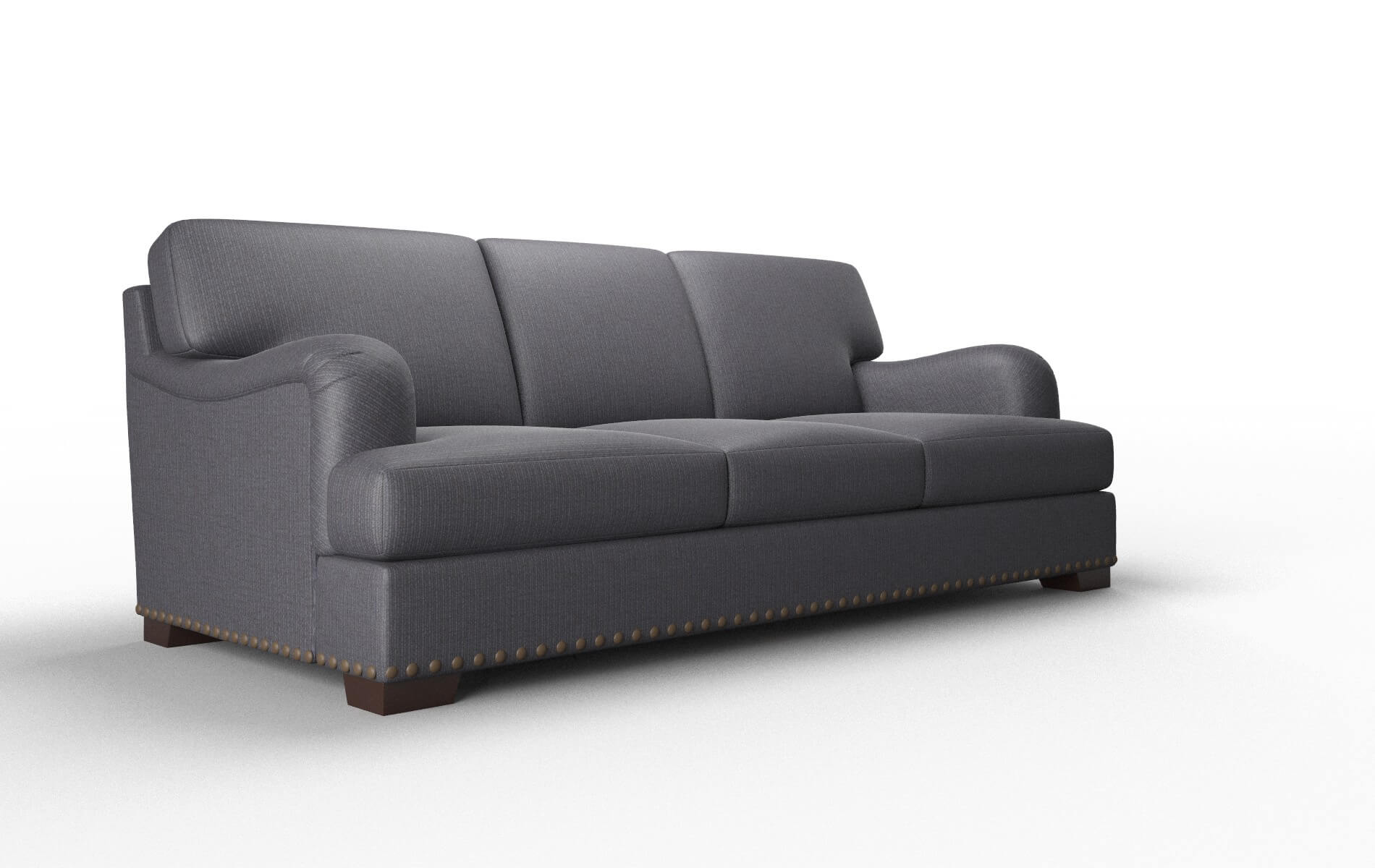 Brighton Parker Charcoal Sofa espresso legs 2