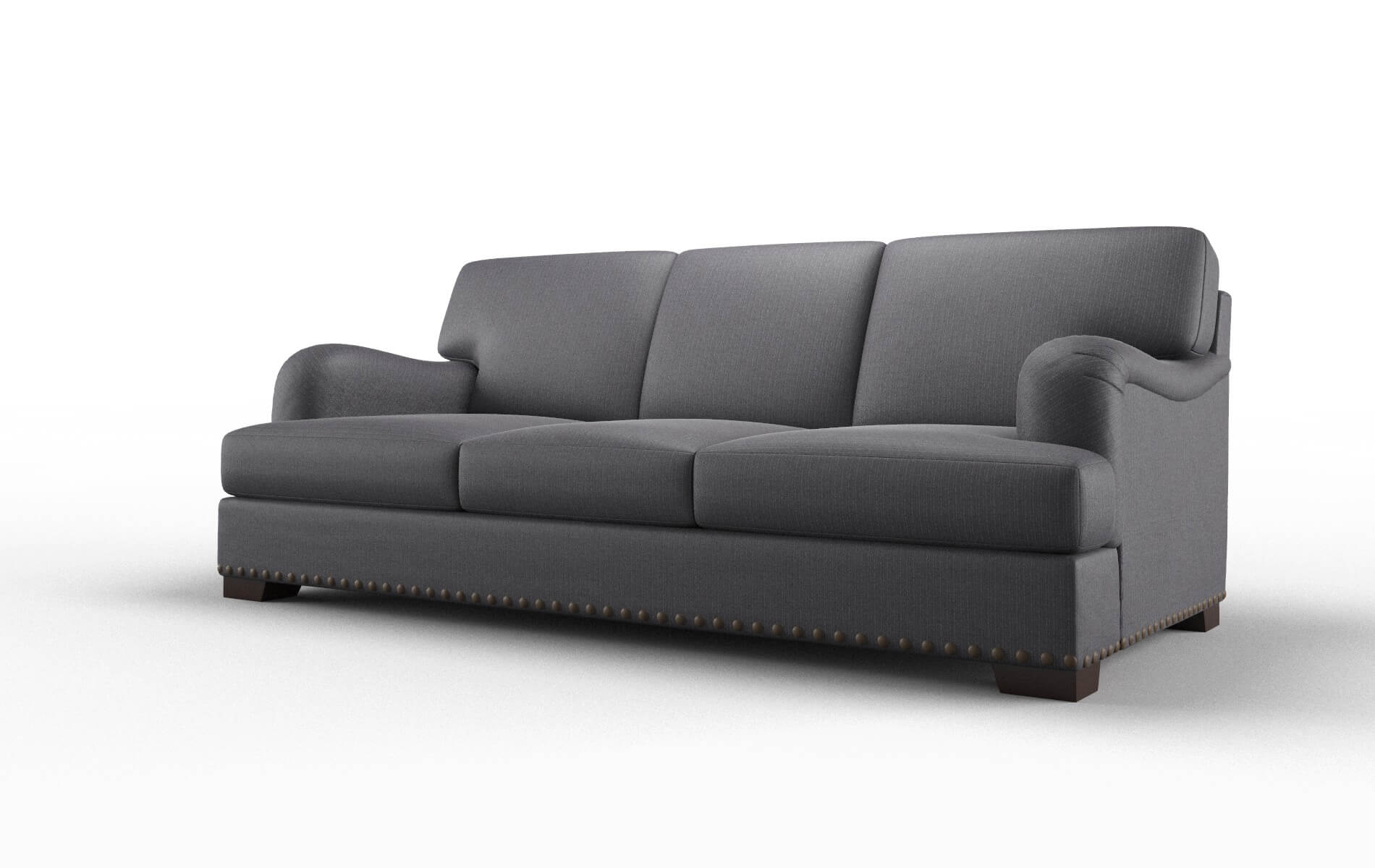 Brighton Parker Charcoal Sofa espresso legs 4