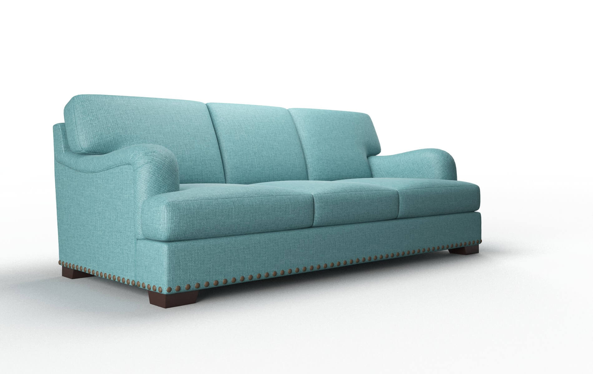 Brighton Parker Turquoise Sofa espresso legs 2