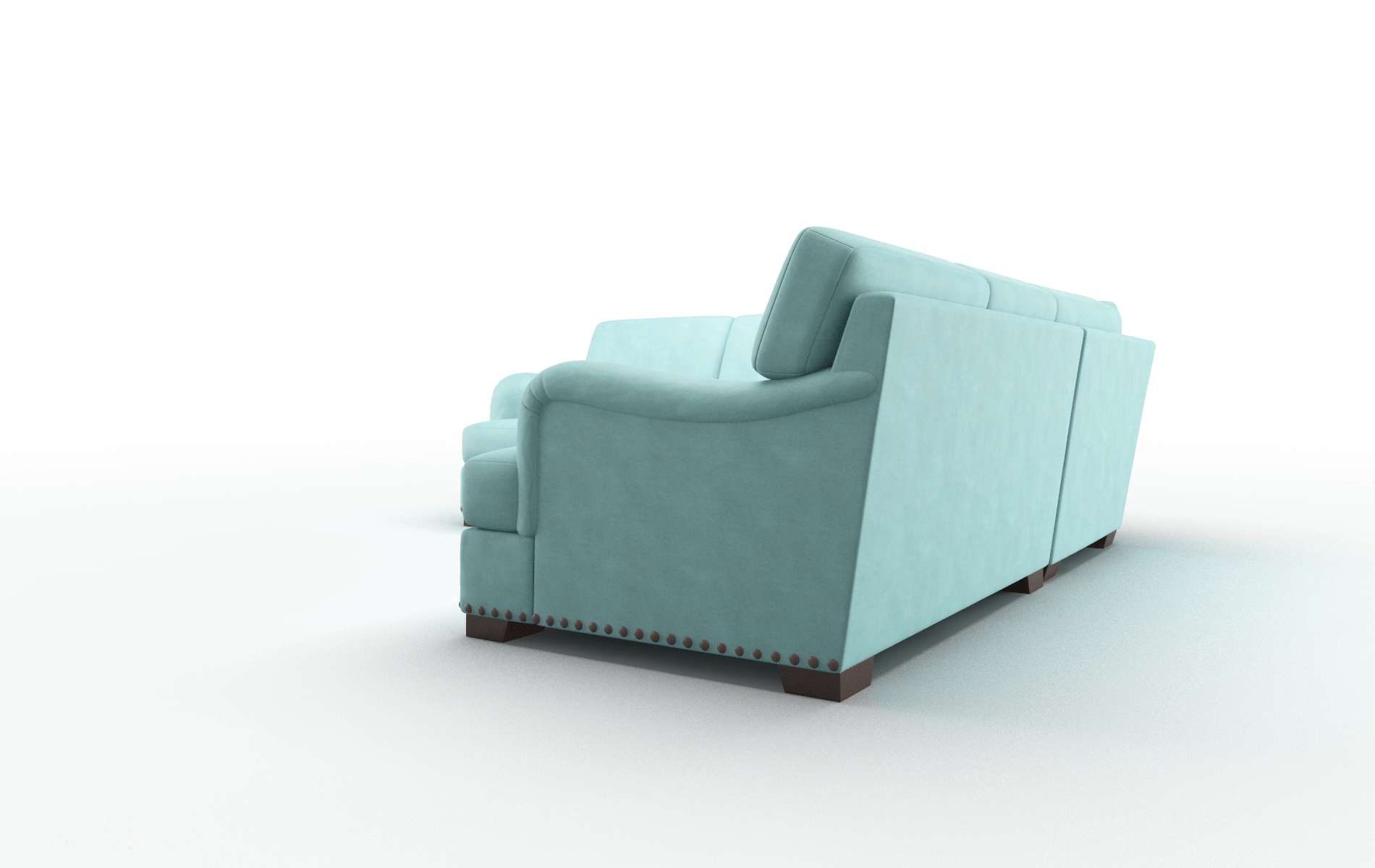 Brighton Portland Mercury Sectional espresso legs 4