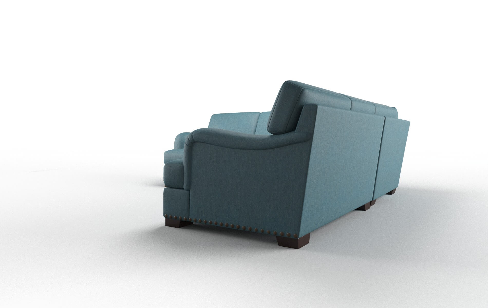 Brighton Portland Prussian Sectional espresso legs 4