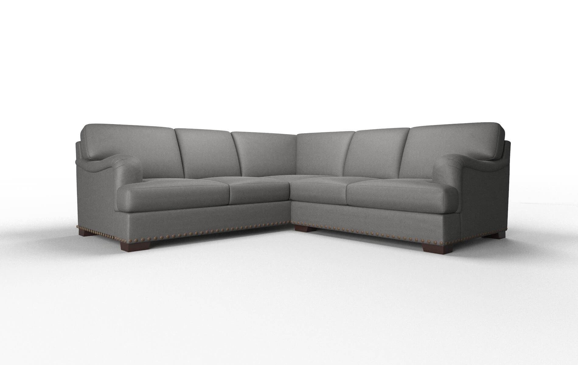 Brighton Rocket charcoal Sectional Espresso Legs  1