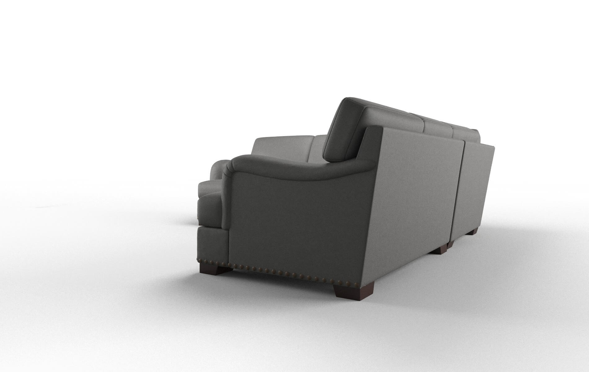 Brighton Rocket Charcoal Sectional espresso legs 4