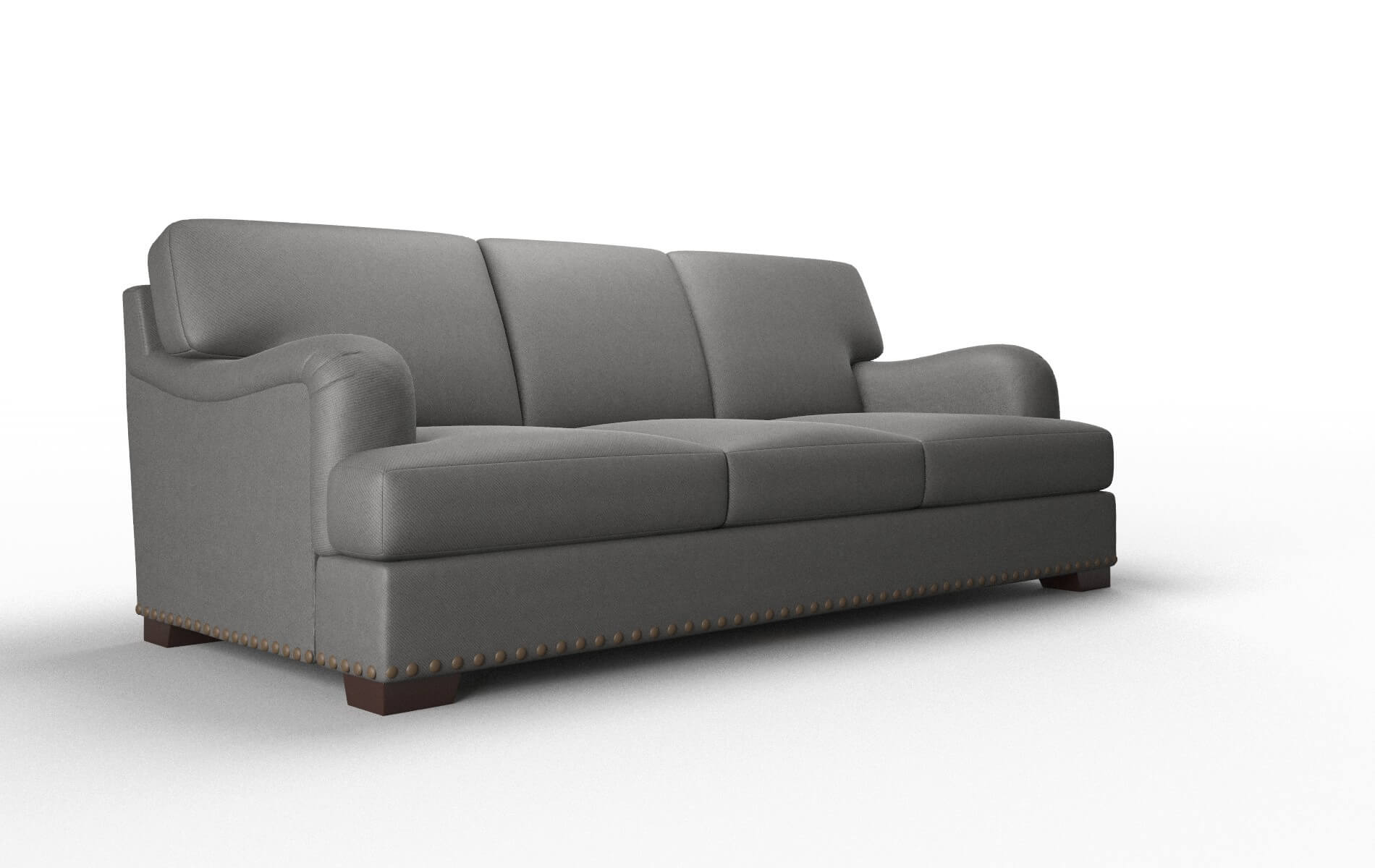 Brighton Rocket Charcoal Sofa espresso legs 2