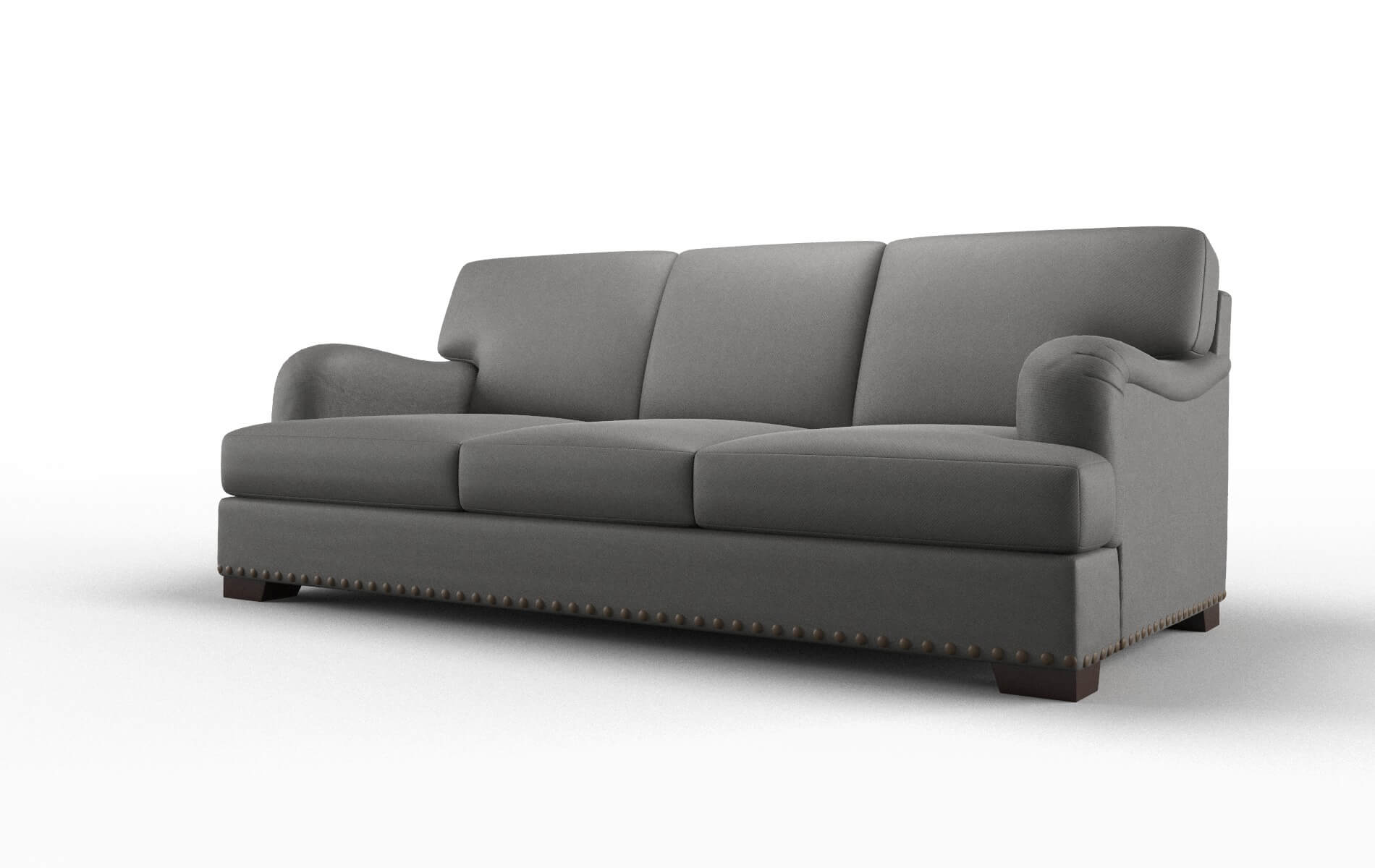 Brighton Rocket Charcoal Sofa espresso legs 4