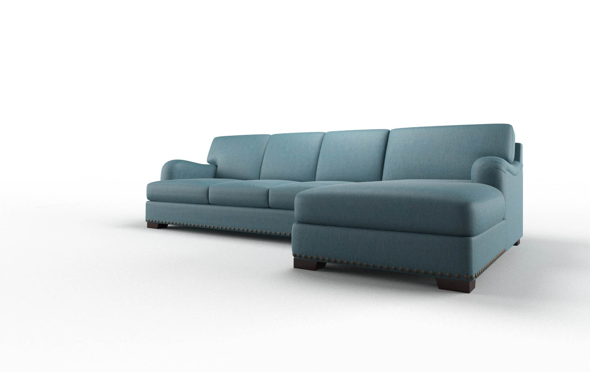 Brighton Royale Electric_blue Panel espresso legs 4