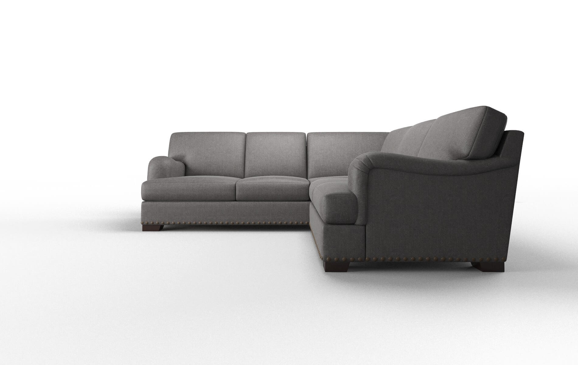 Brighton Sasha Grey Sectional espresso legs 5