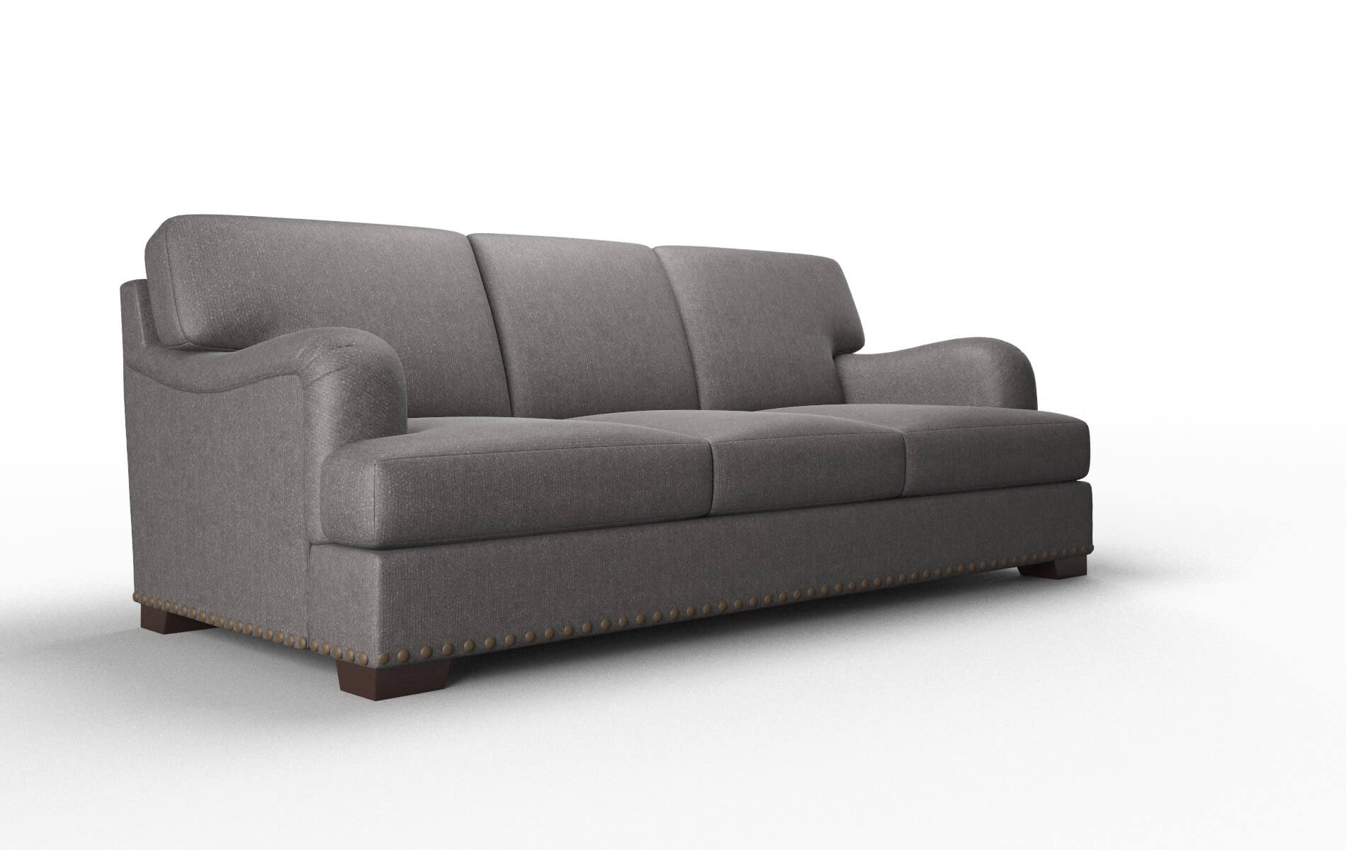 Brighton Sasha Grey Sofa espresso legs 2