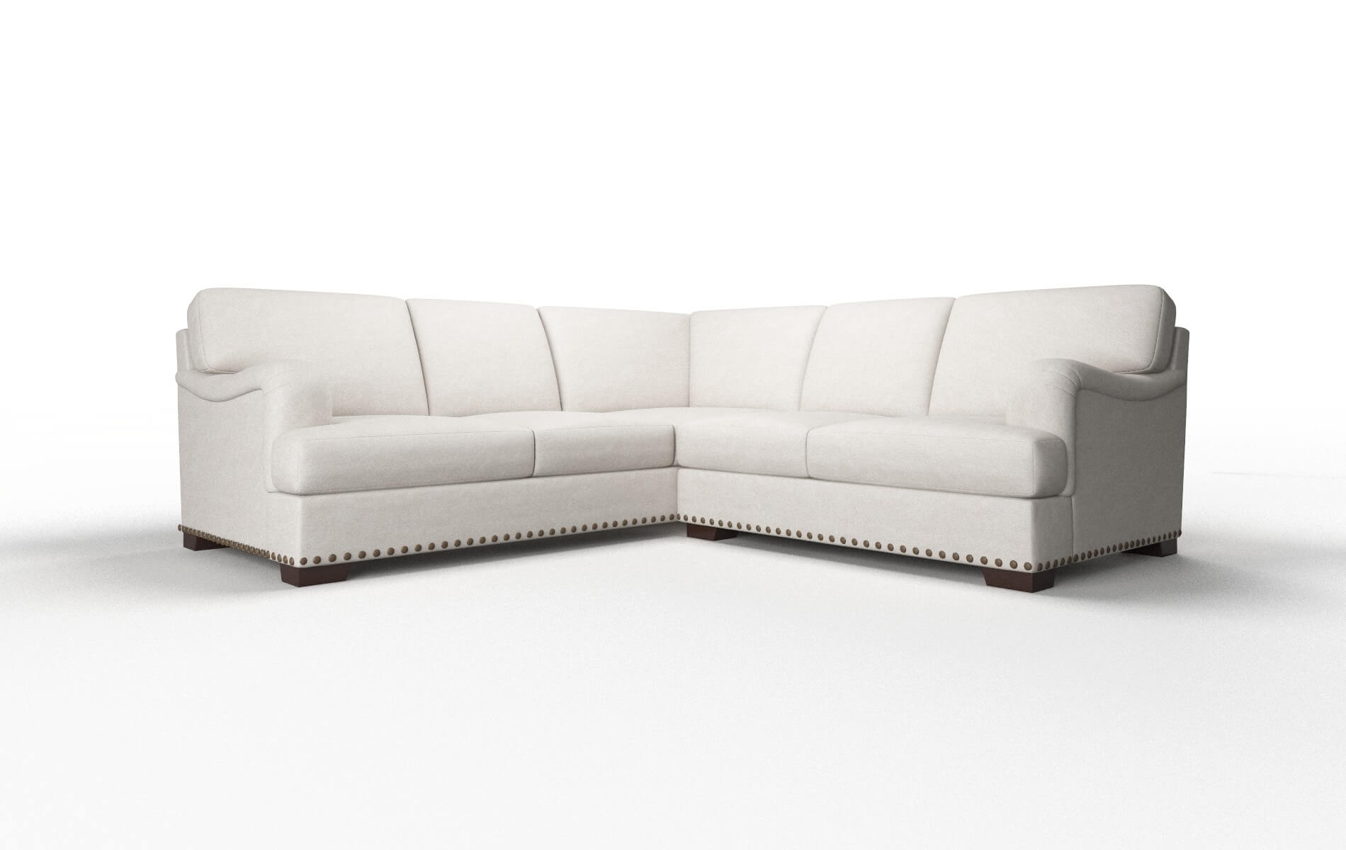 Brighton Suave Dove Sectional espresso legs 1