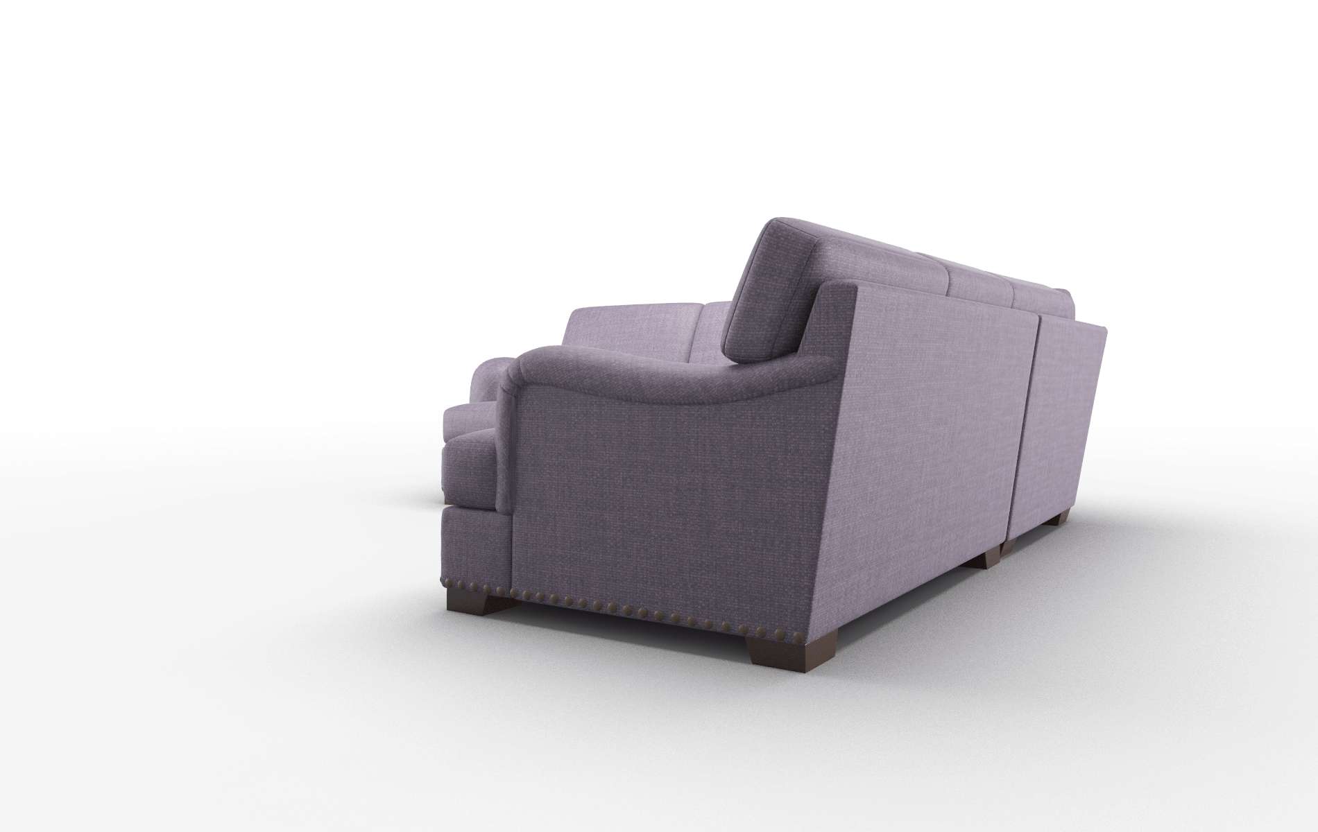 Brighton Tess Blackberry Sectional espresso legs 4