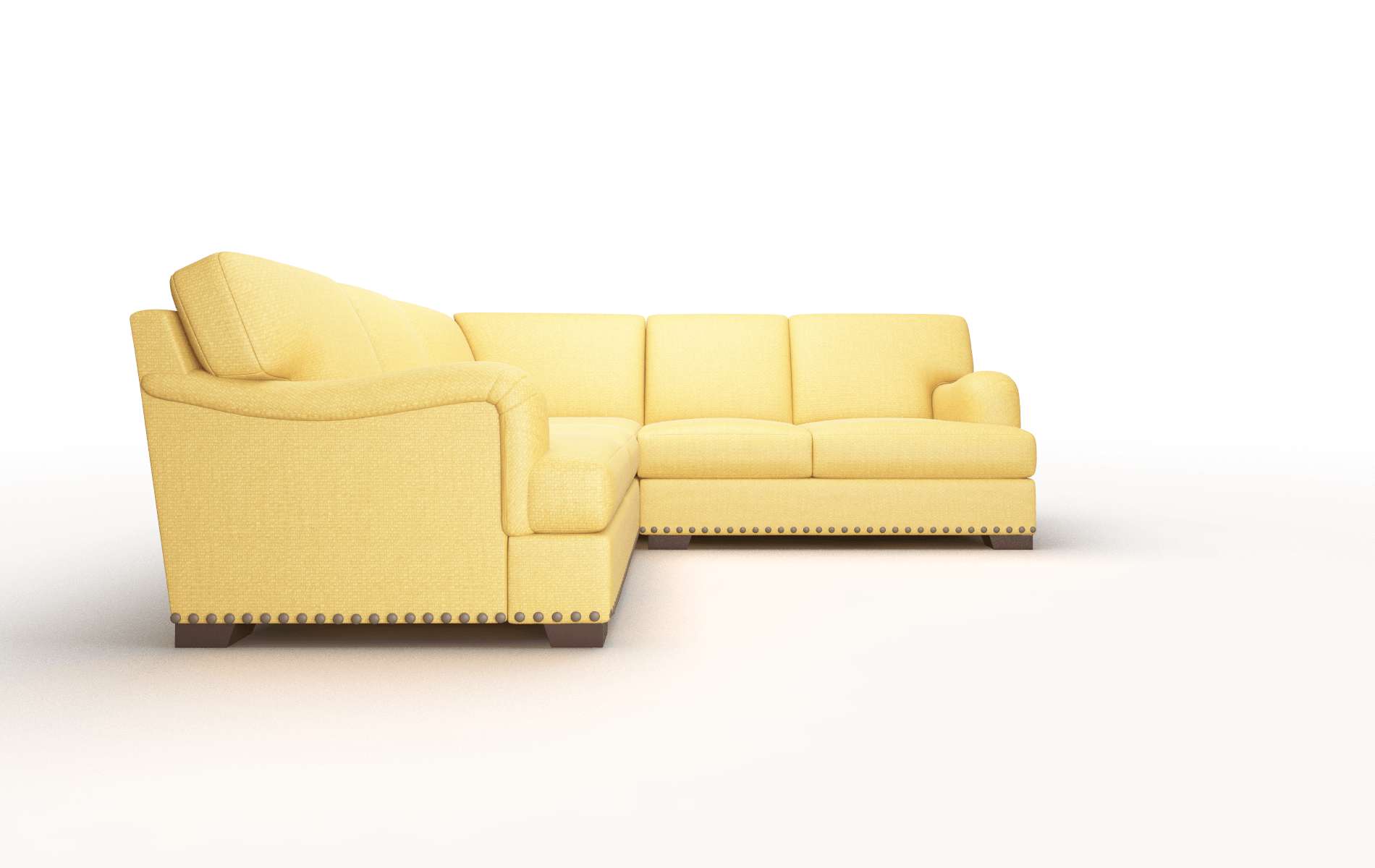 Brighton Tess Turmeric Sectional espresso legs 2