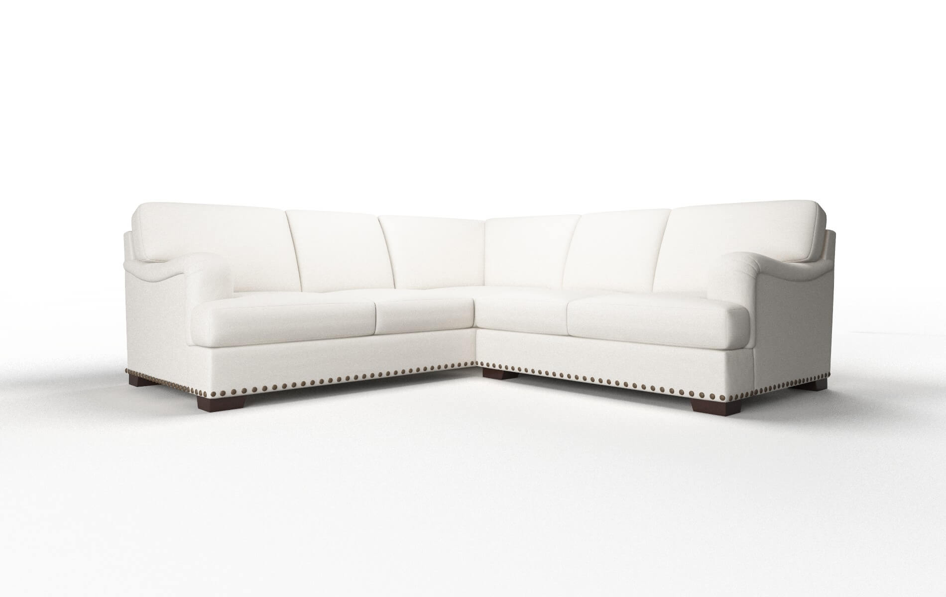 Brighton Venice eggshell Sectional Espresso Legs  1