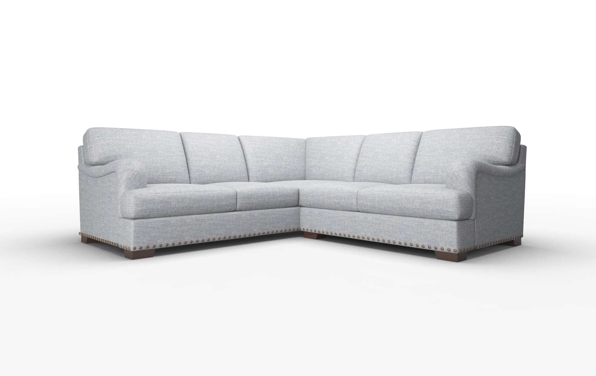 Brighton Venus Mist Sectional espresso legs 1