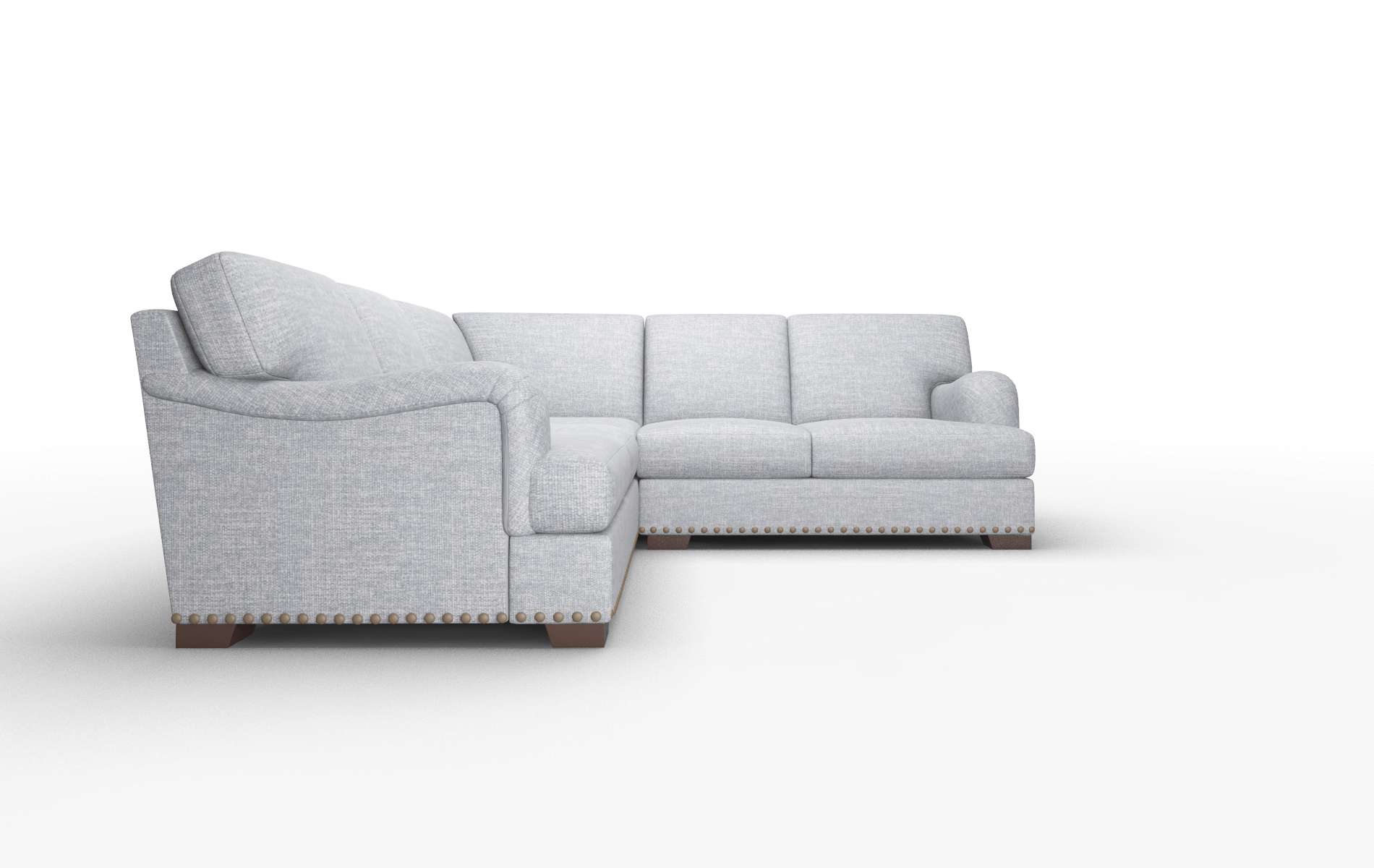 Brighton Venus Mist Sectional espresso legs 2