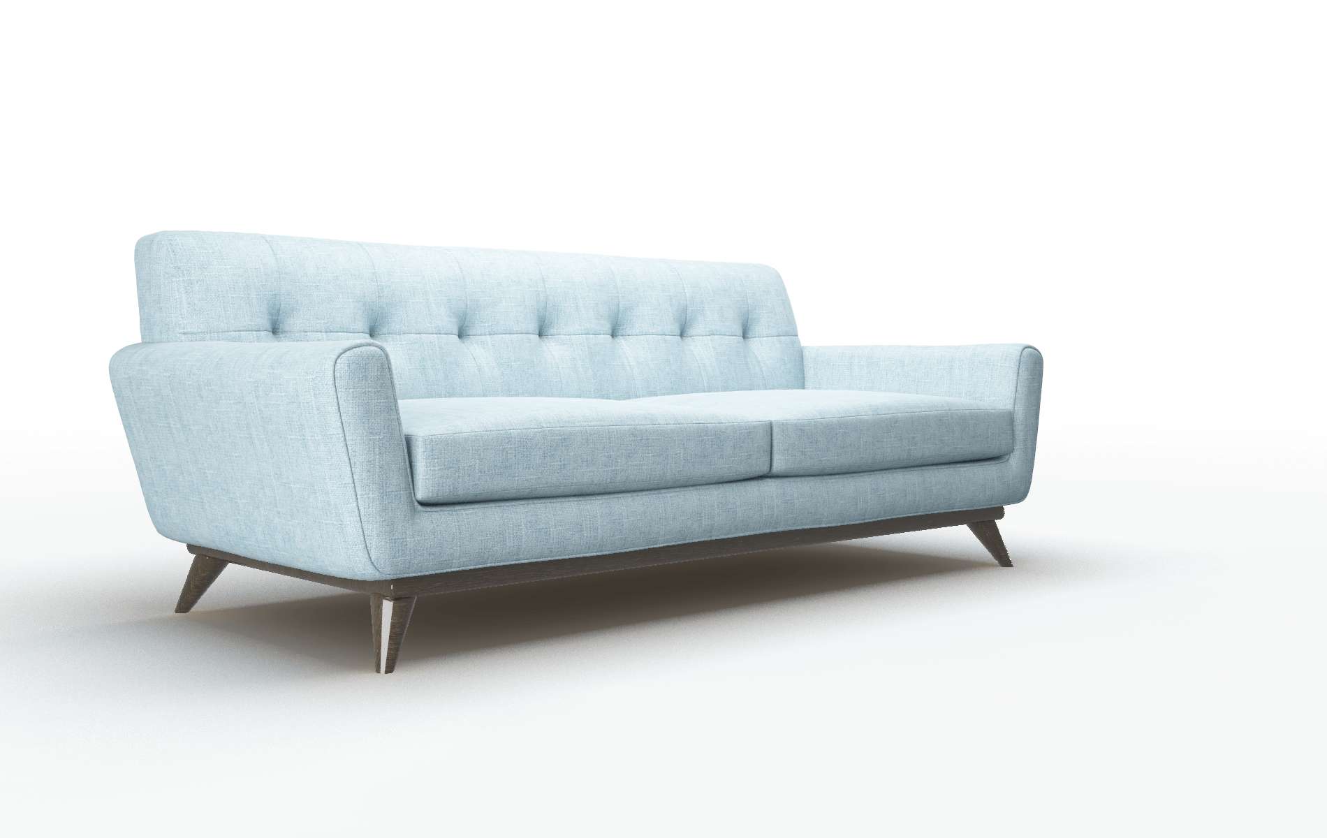 Brussels Atlas Turquoise Sofa espresso legs 2