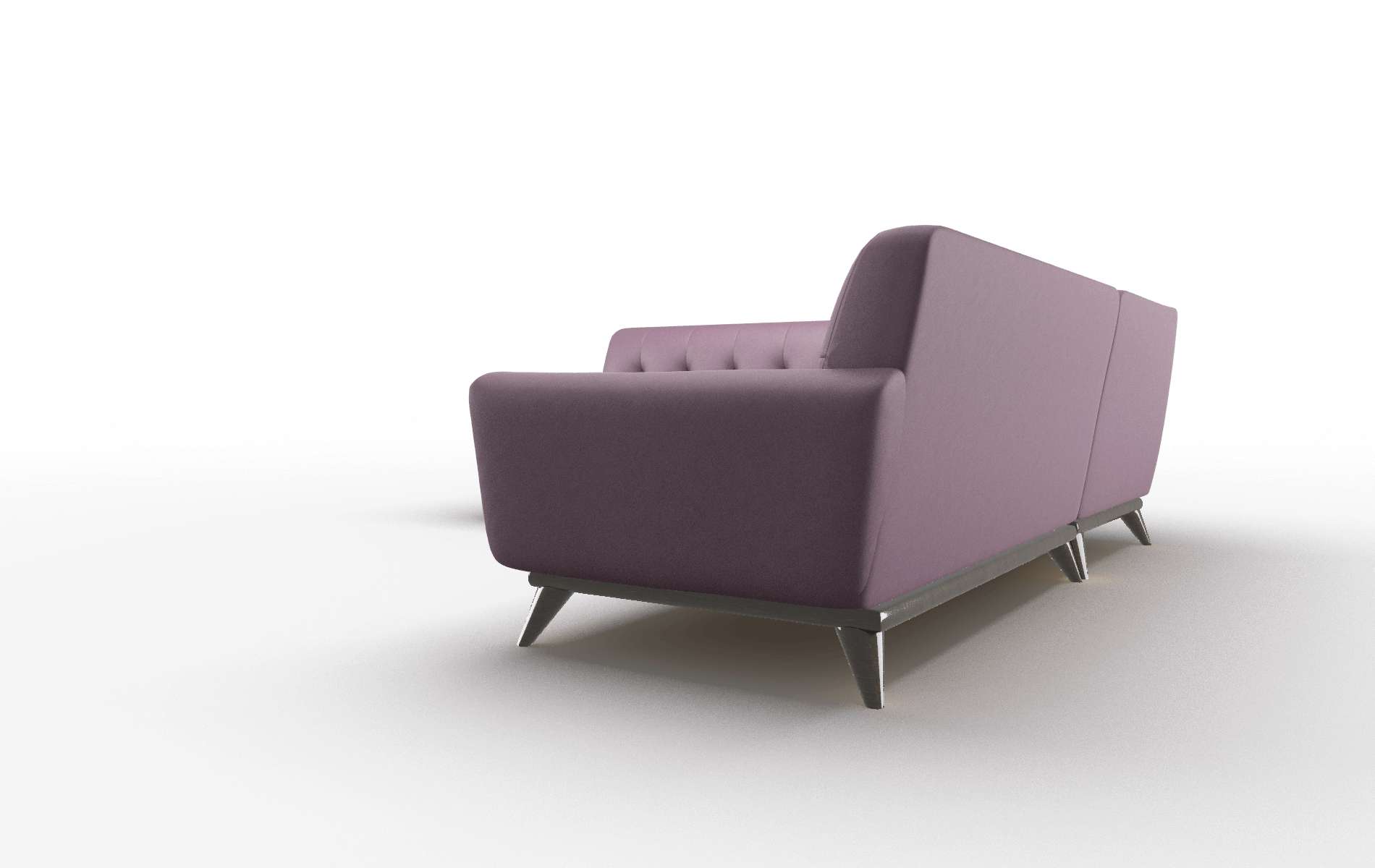 Brussels Bella Aubergine Sectional espresso legs 4