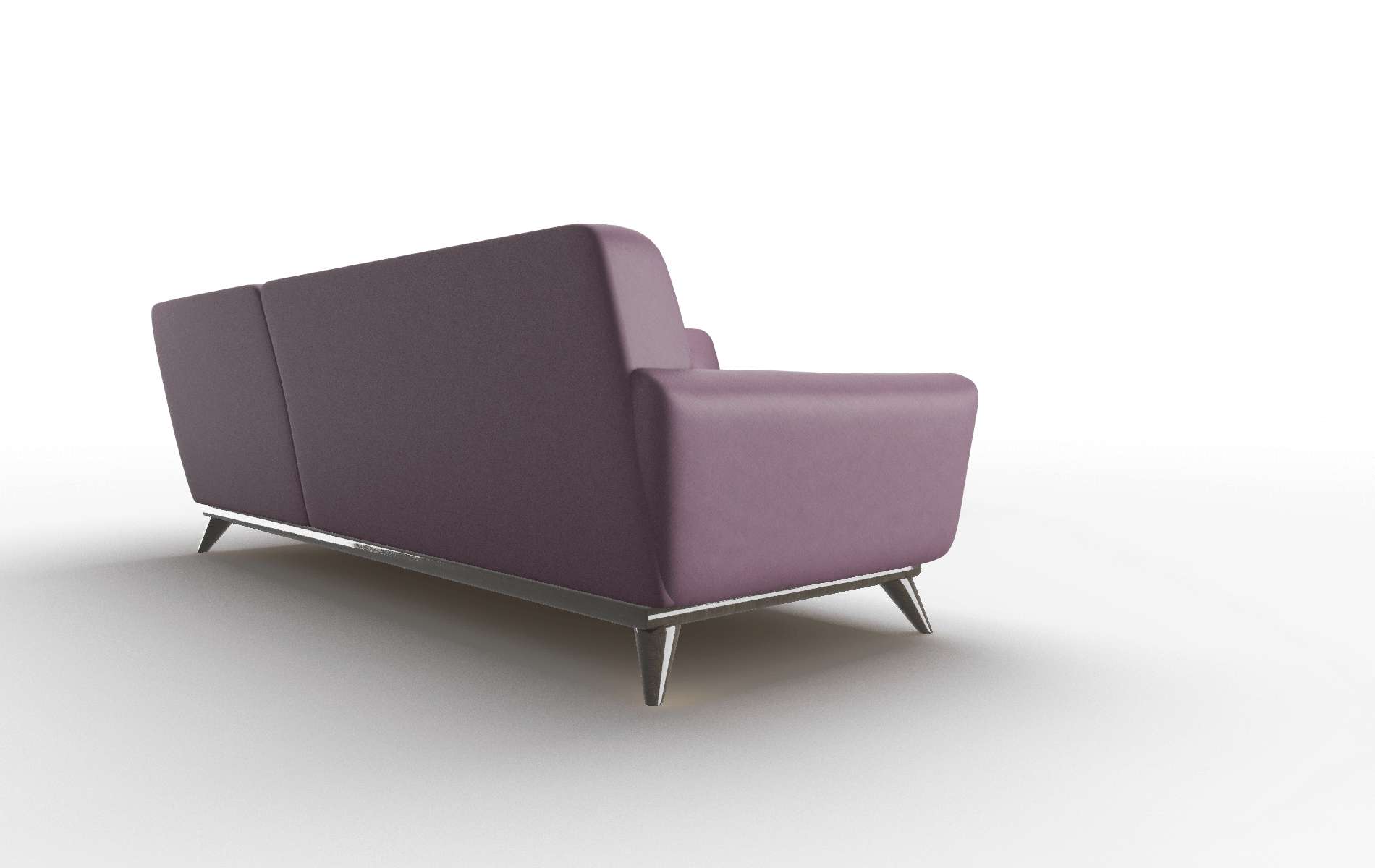 Brussels Bella Aubergine Sectional espresso legs 5