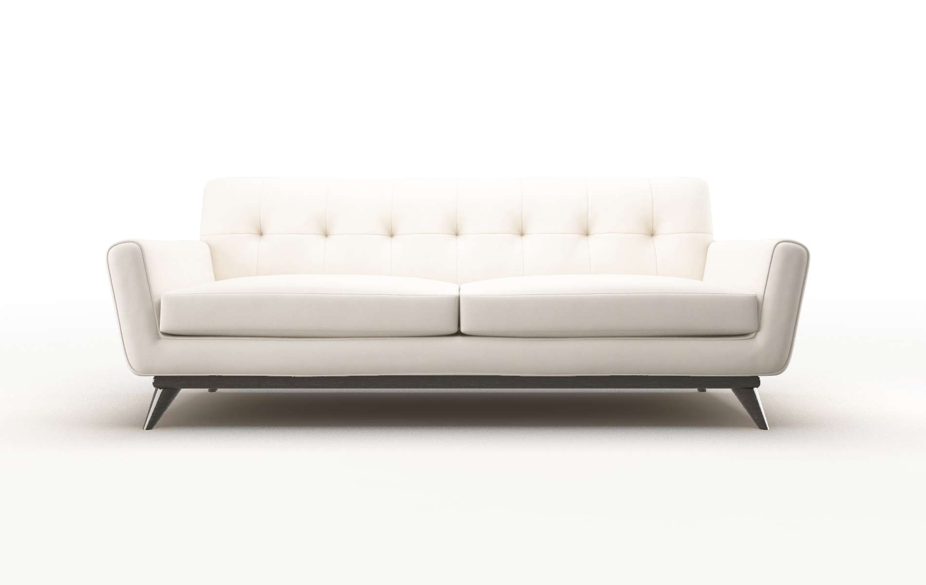 Brussels Blanche Milky Sofa espresso legs 1