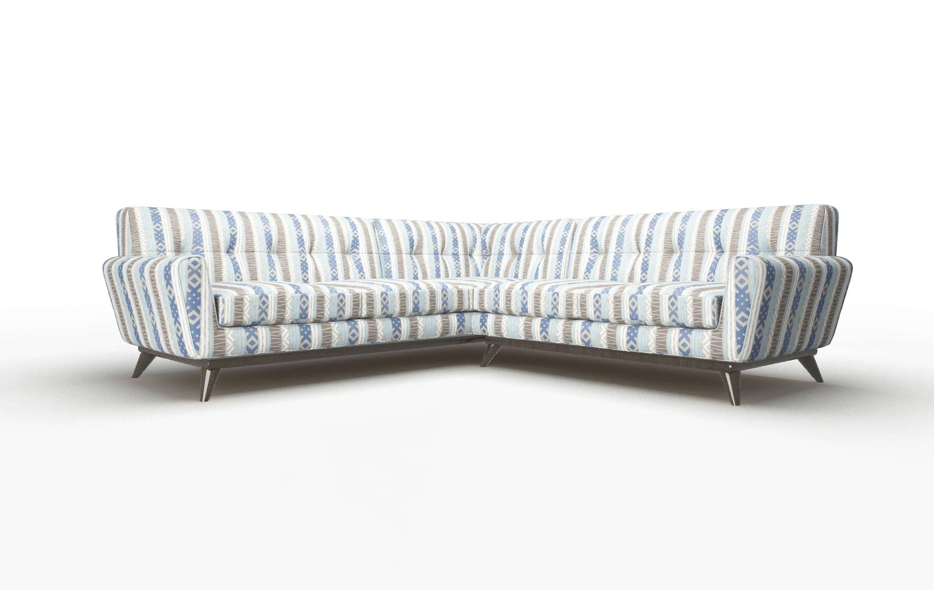 Brussels Bodhi Indigo Sectional espresso legs 2