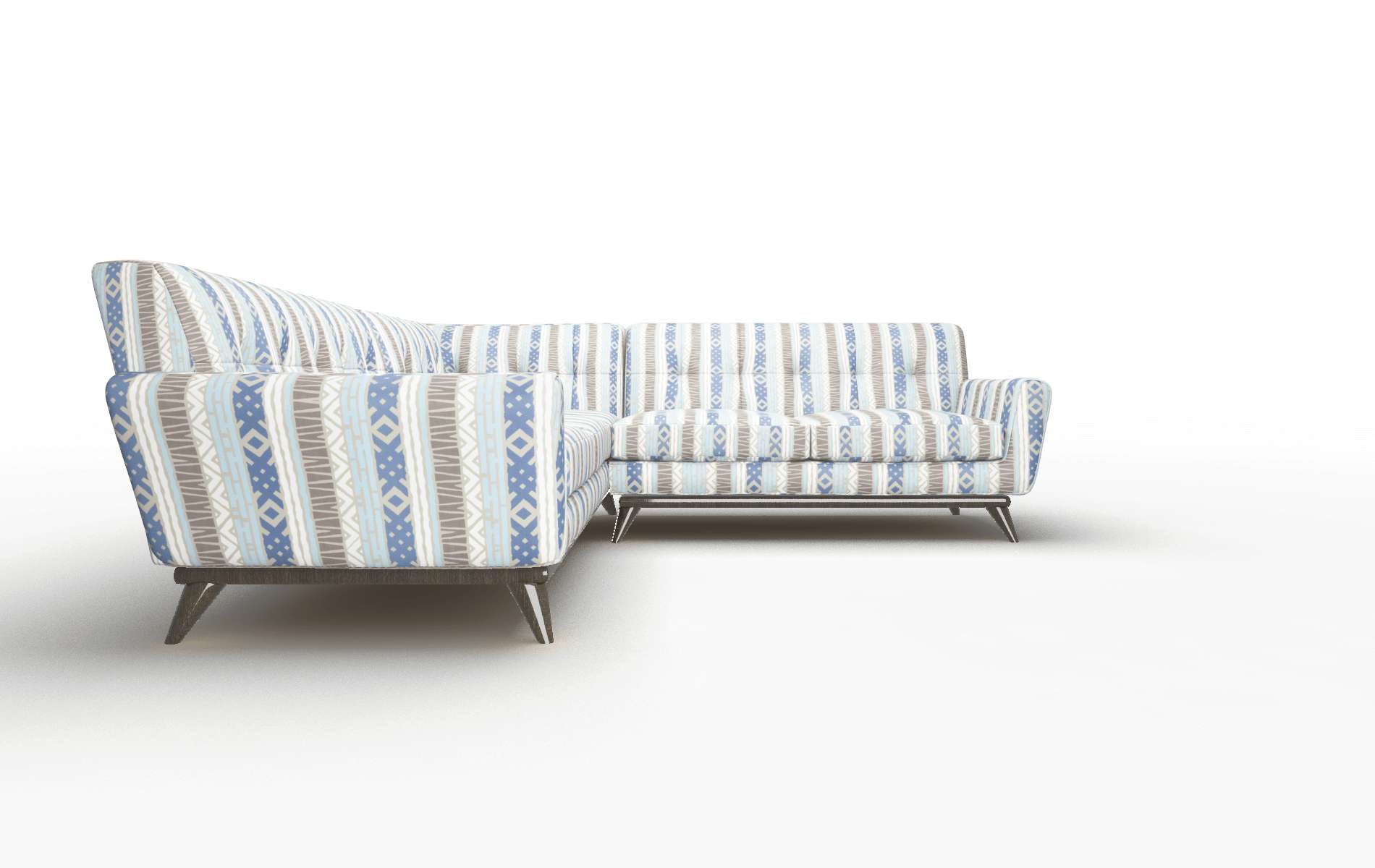 Brussels Bodhi Indigo Sectional espresso legs 3