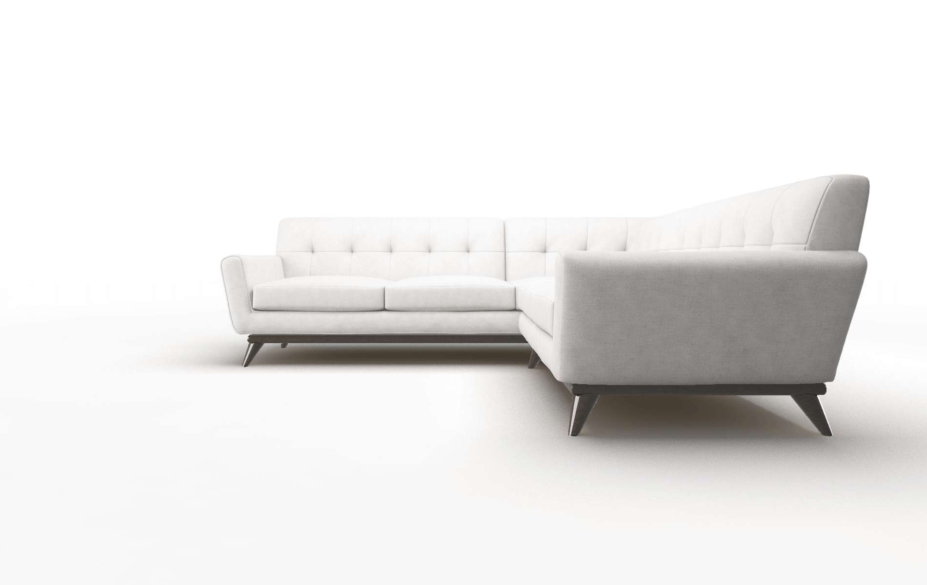 Brussels Catalina Wheat Sectional espresso legs